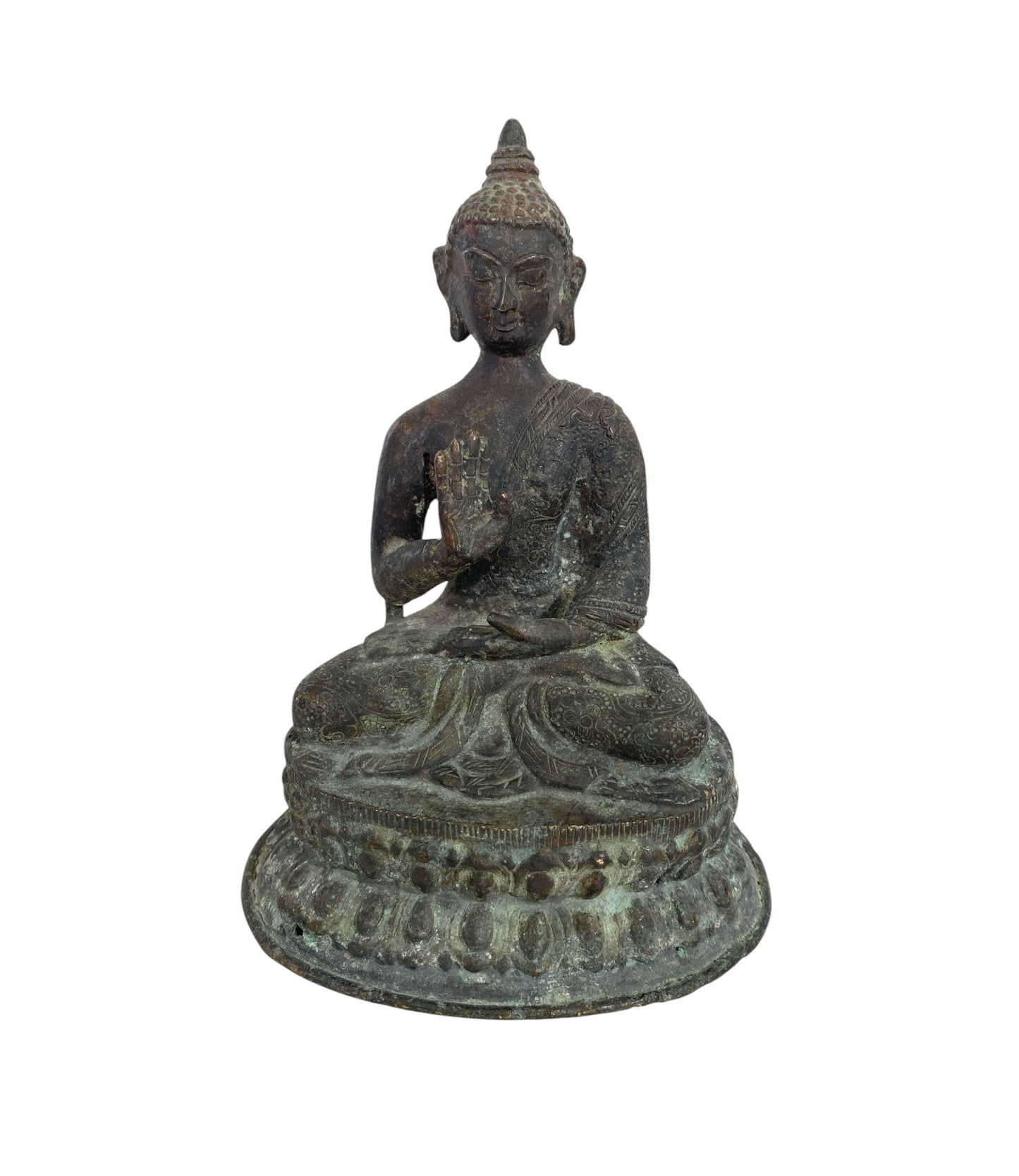 #6212 Old Asian Bronze Buddha 6" H