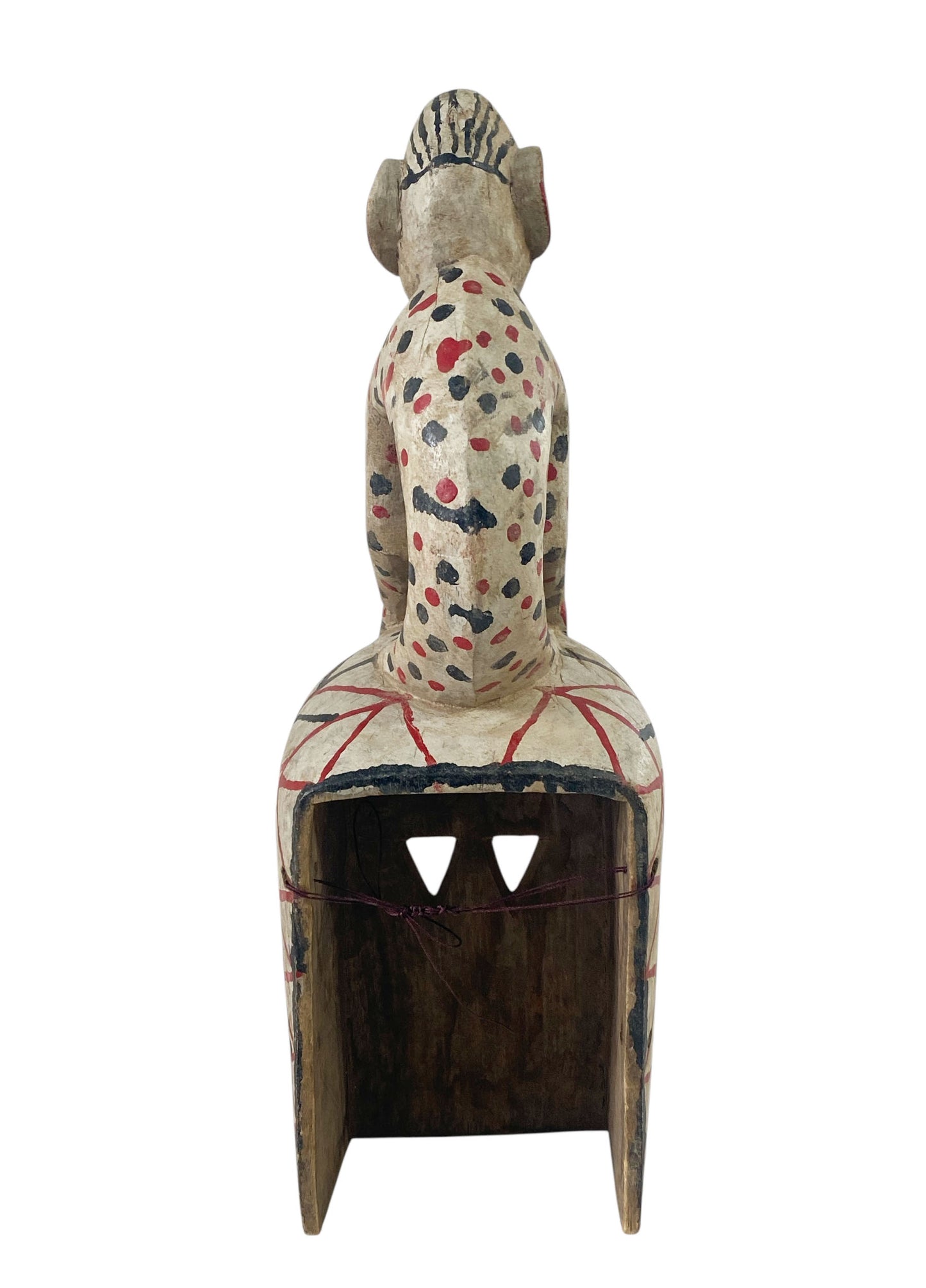 #1148 Vintage Bozo Tribe Carved Wooden Monkey  Mask 18.5" H