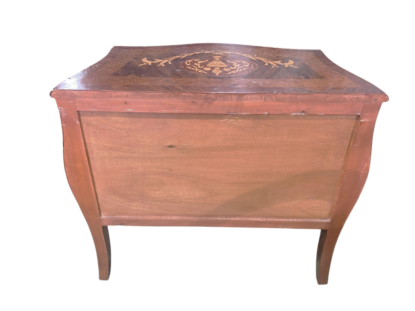 #205 Vintage Louis XV Style Bombe Chest Commode Side Table 31" H