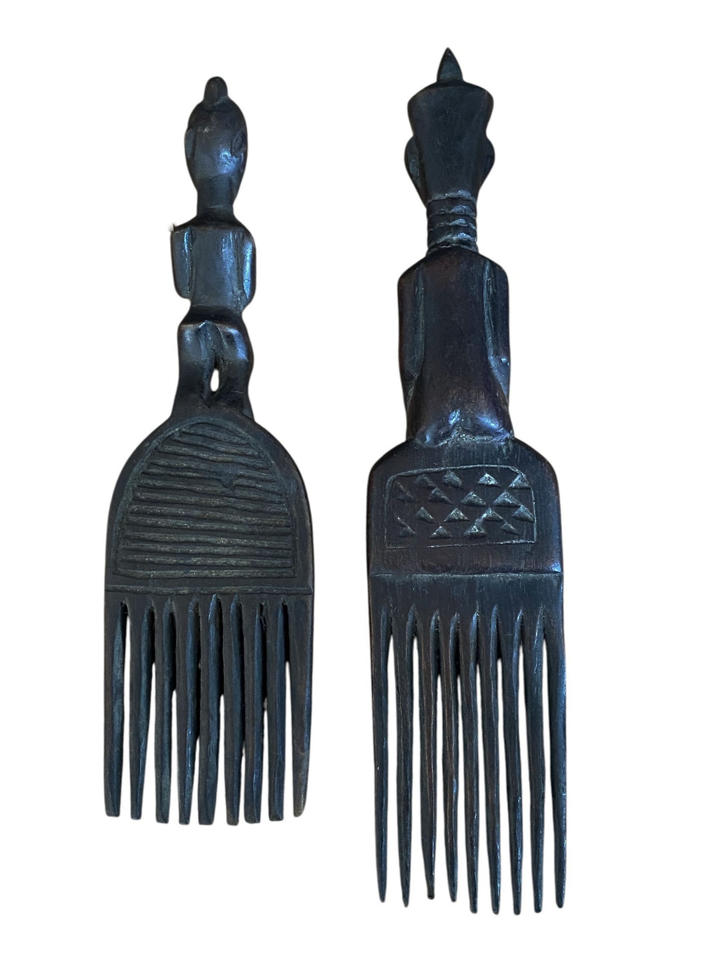 #1119 Hemba Wedding Combs w/ Couple Figures Congo S/2