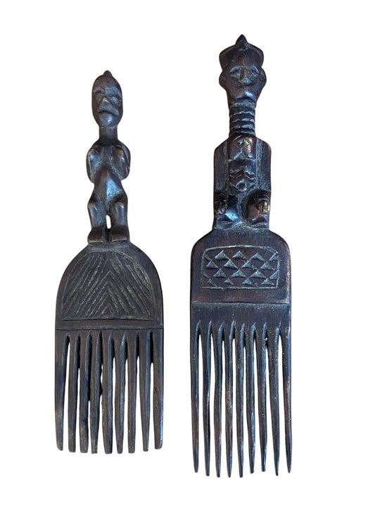 #1119 Hemba Wedding Combs w/ Couple Figures Congo S/2