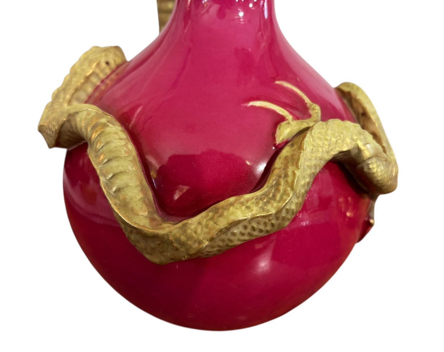 #384  Superb 19th .c Royal Worcester Porcelain Dragon Ewer