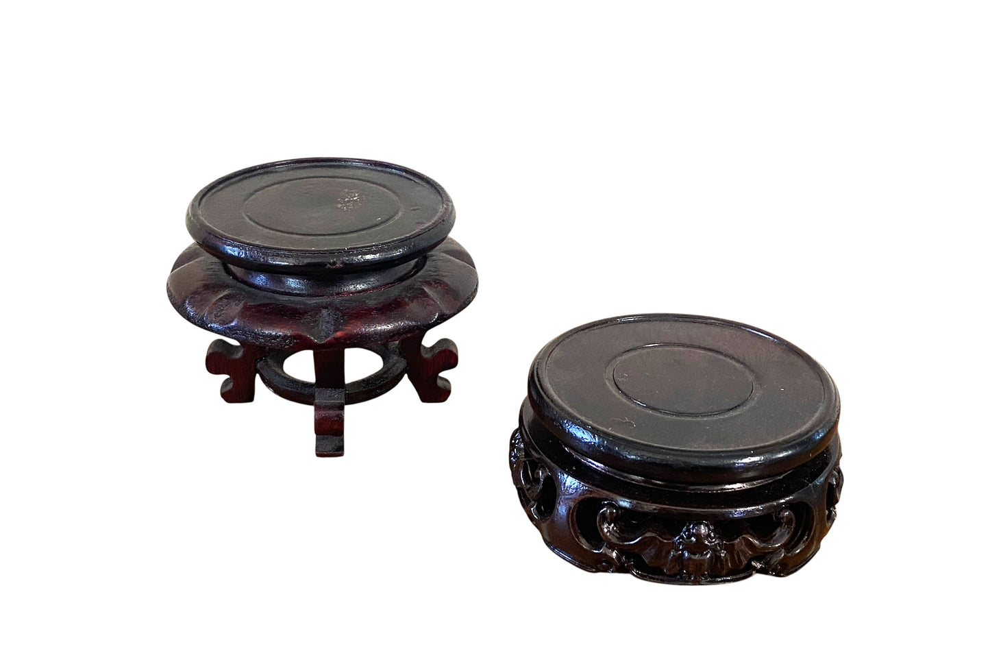 #517/568 Chinoiserie  Solid  Wood set of two Stands