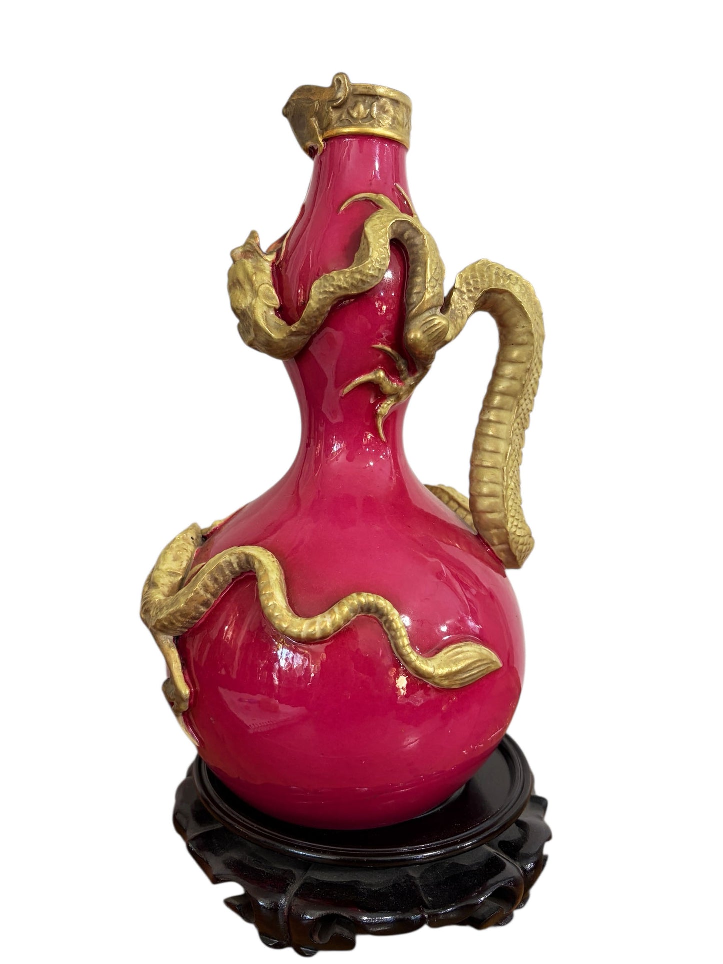 #384  Superb 19th .c Royal Worcester Porcelain Dragon Ewer