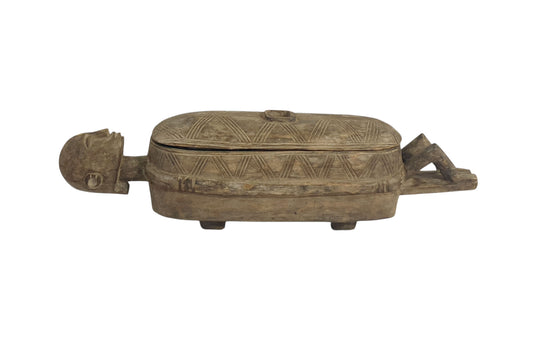 #1155 Vintage  Dogon Pharmacopoeia Box/ Ceremonial Vessel  Mali 24" w