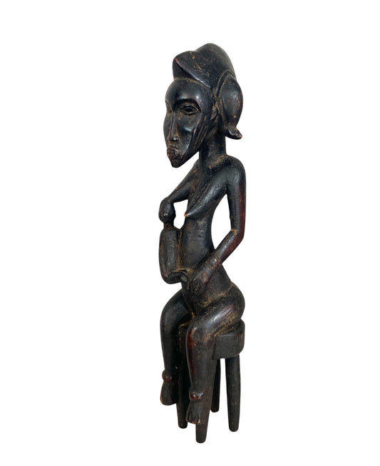 #11159 Vintage /Old African Senufo Maternity Sculpture 18" H