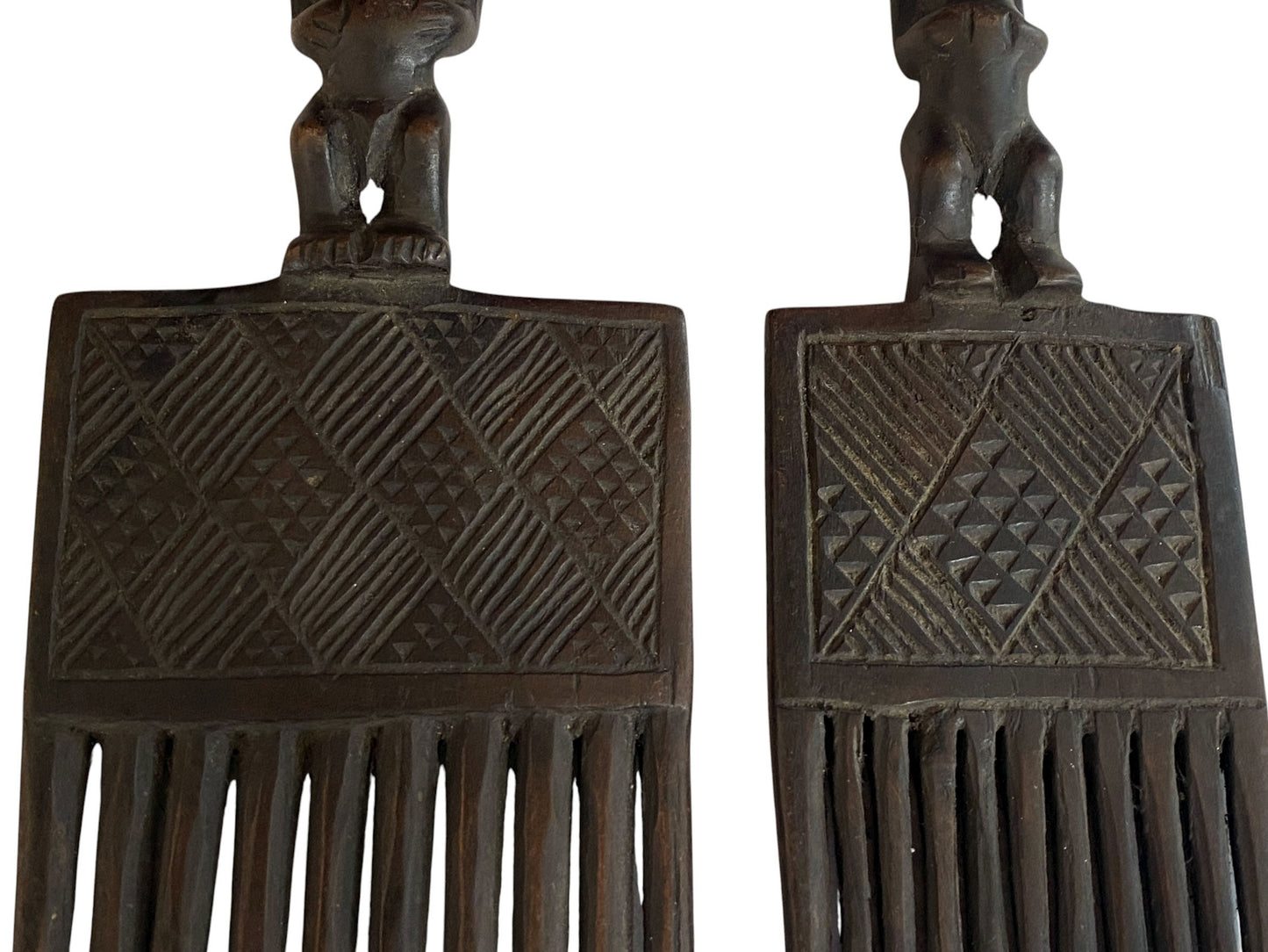 #1116 Hemba Wedding Combs w/Standing couple Figures Congo