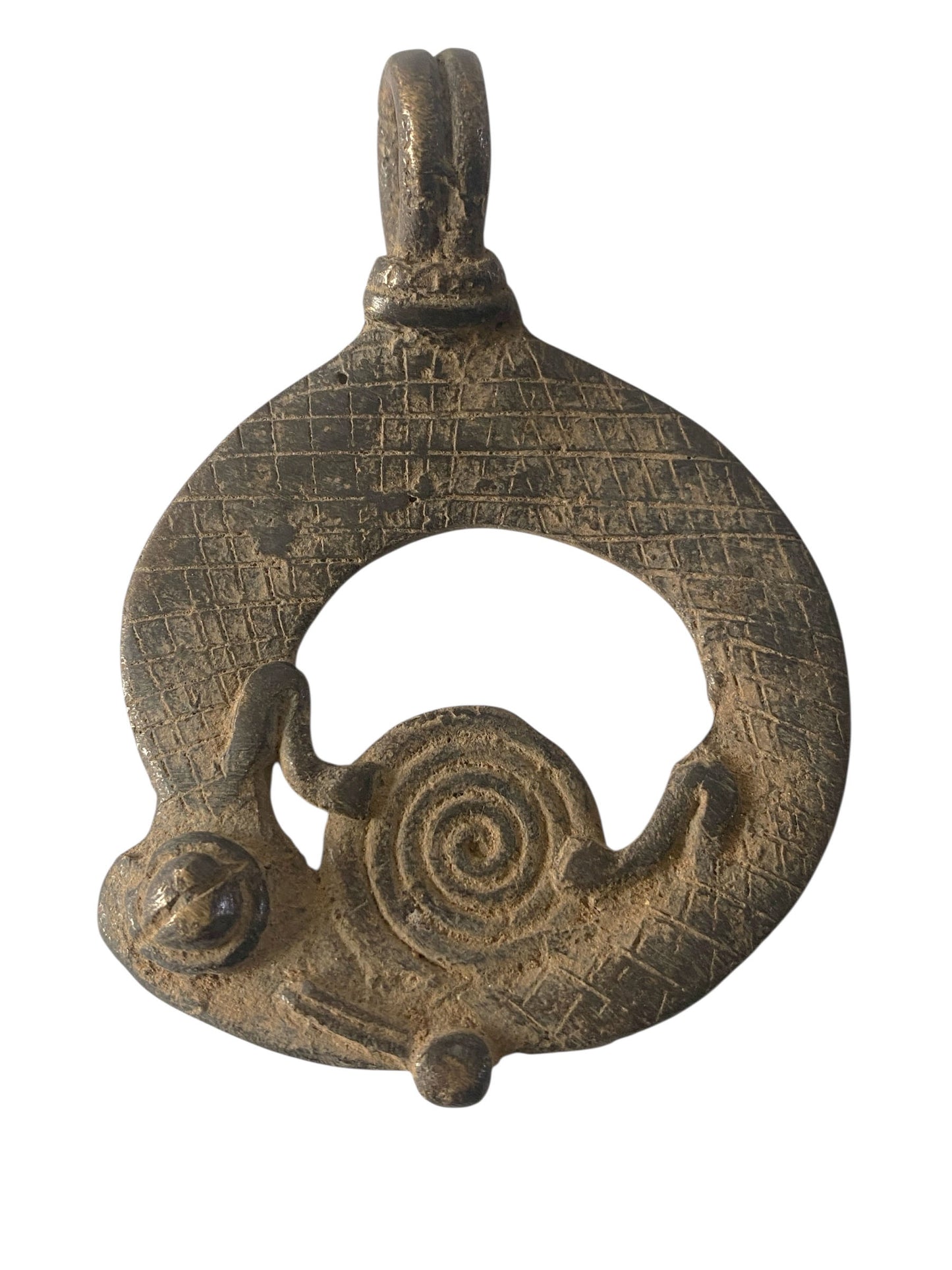 #1194 Vtg Set of Two Gan Bronze Amulet Pendant/Gold Weight /  Burkina Faso