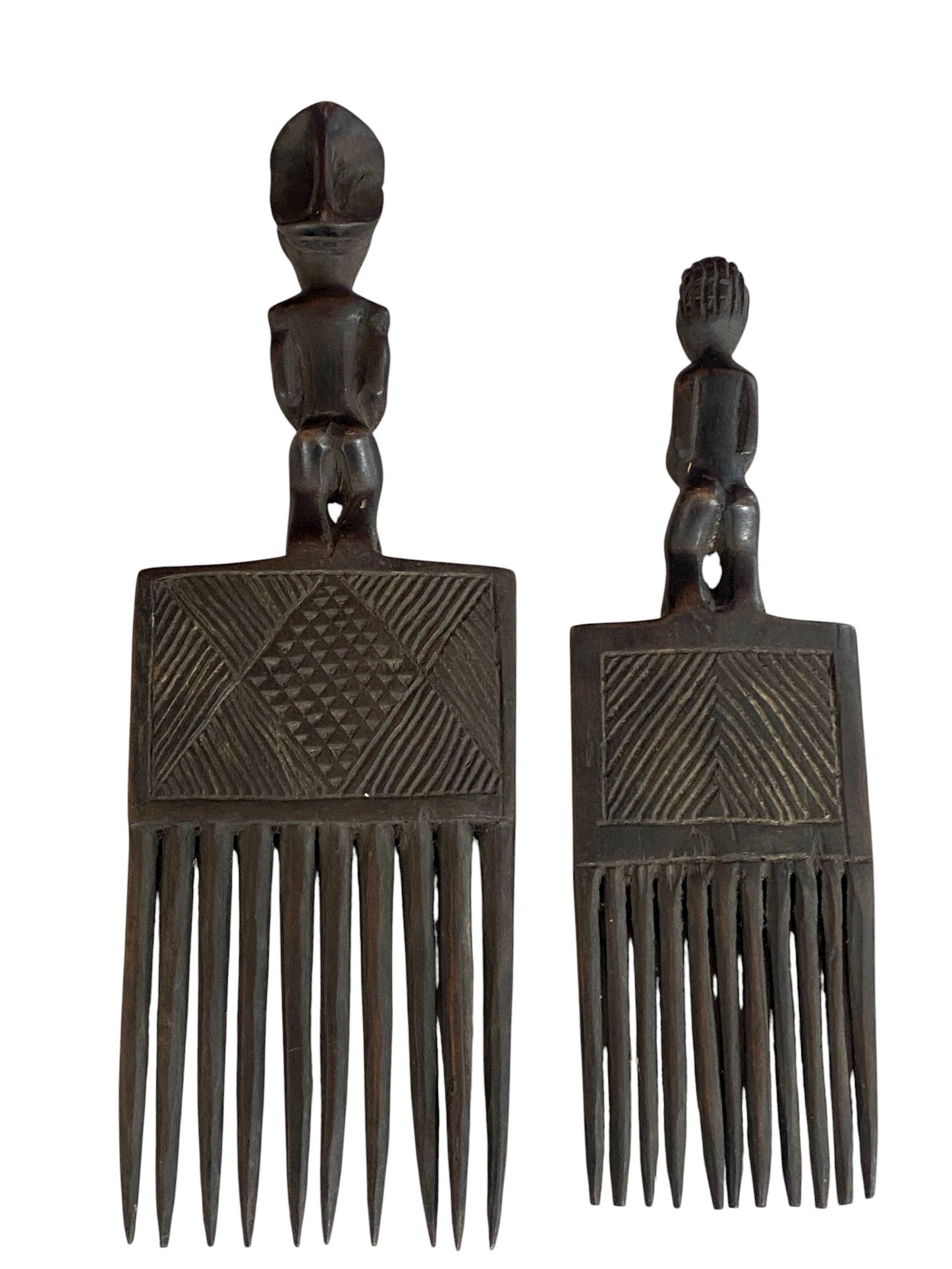 #1116 Hemba Wedding Combs w/Standing couple Figures Congo