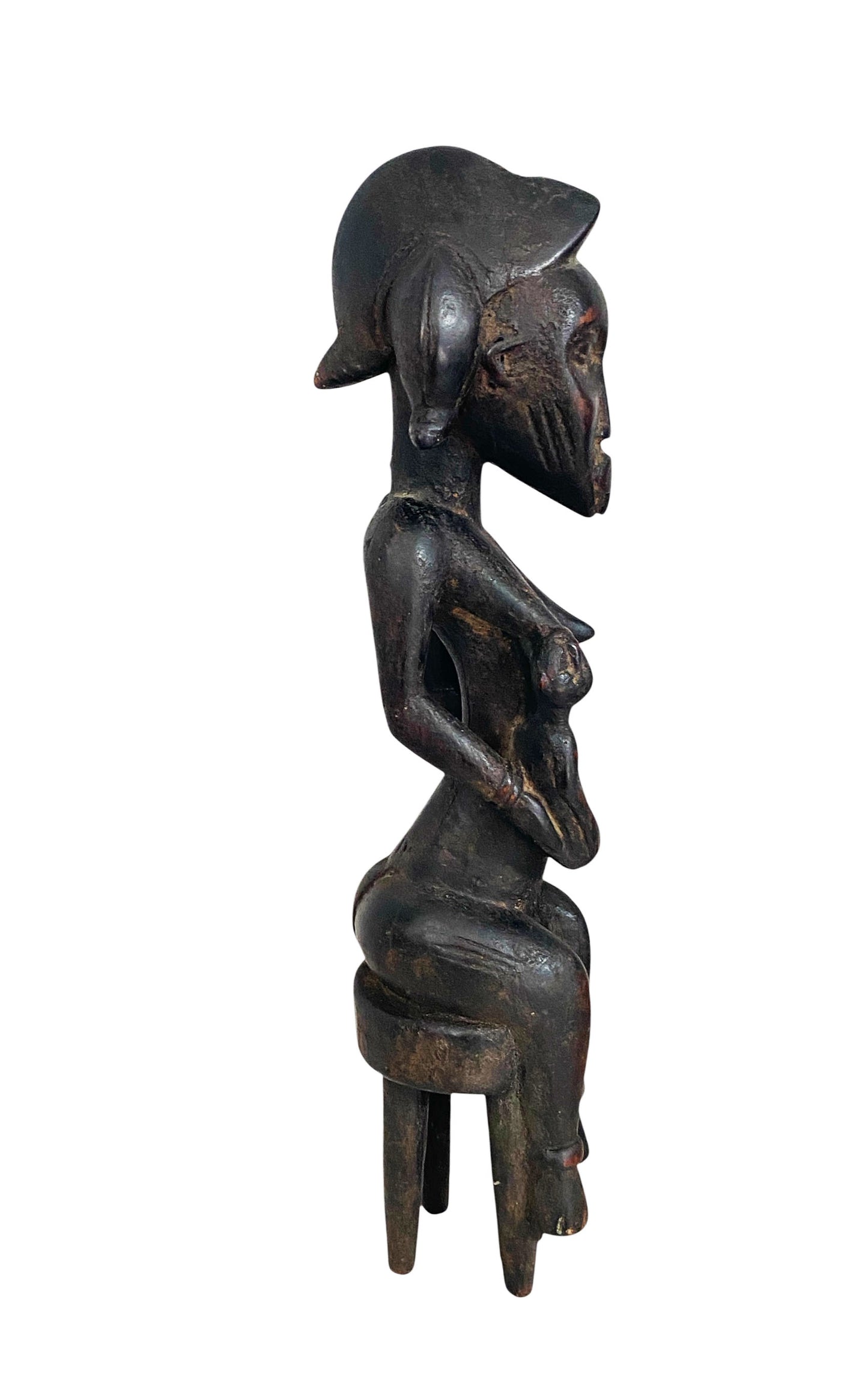 #11159 Vintage /Old African Senufo Maternity Sculpture 18" H