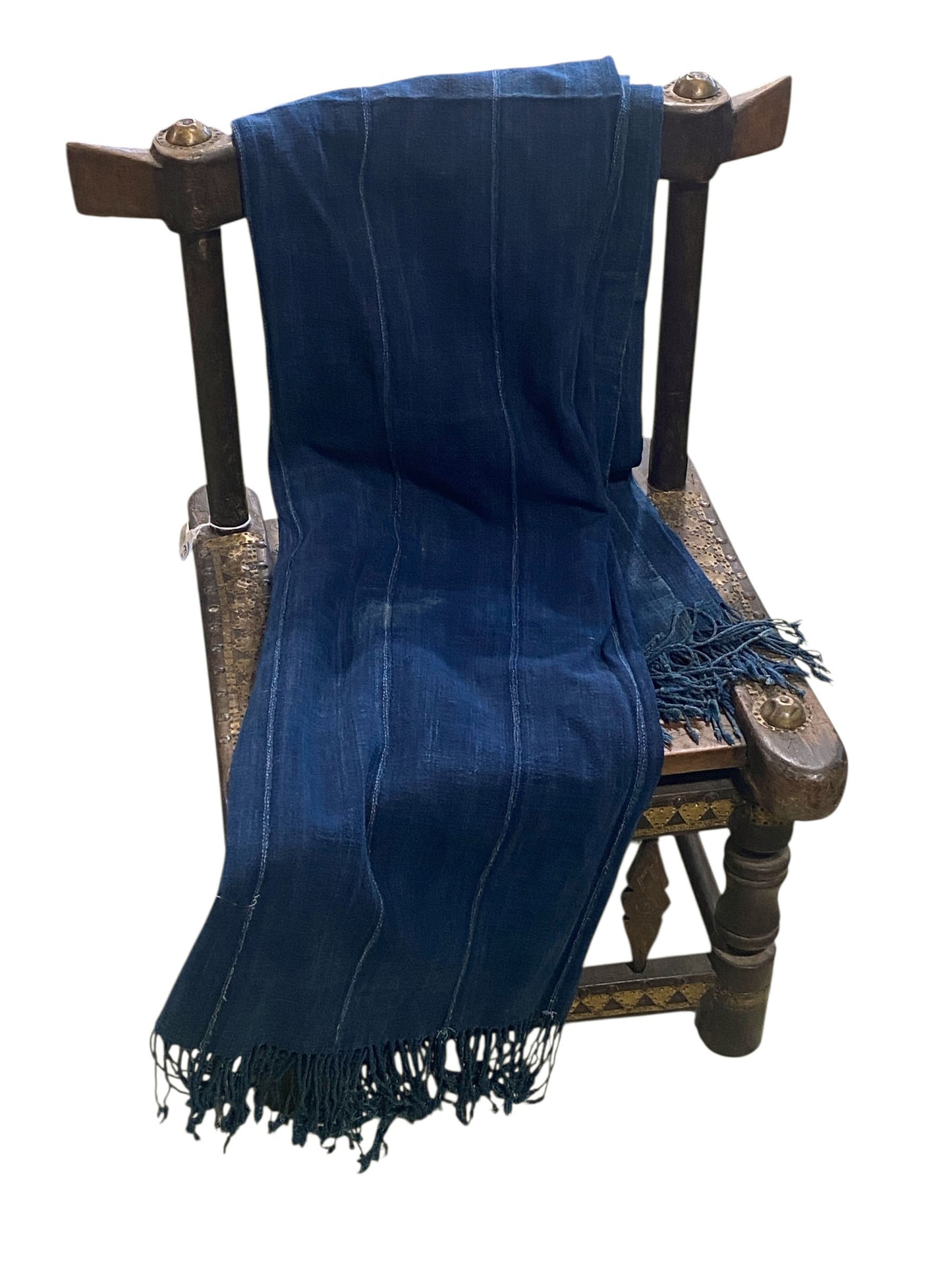 # 527 Vintage  Fine Plain Indigo Cloth - Mossi Tribe Burkina Faso 67"