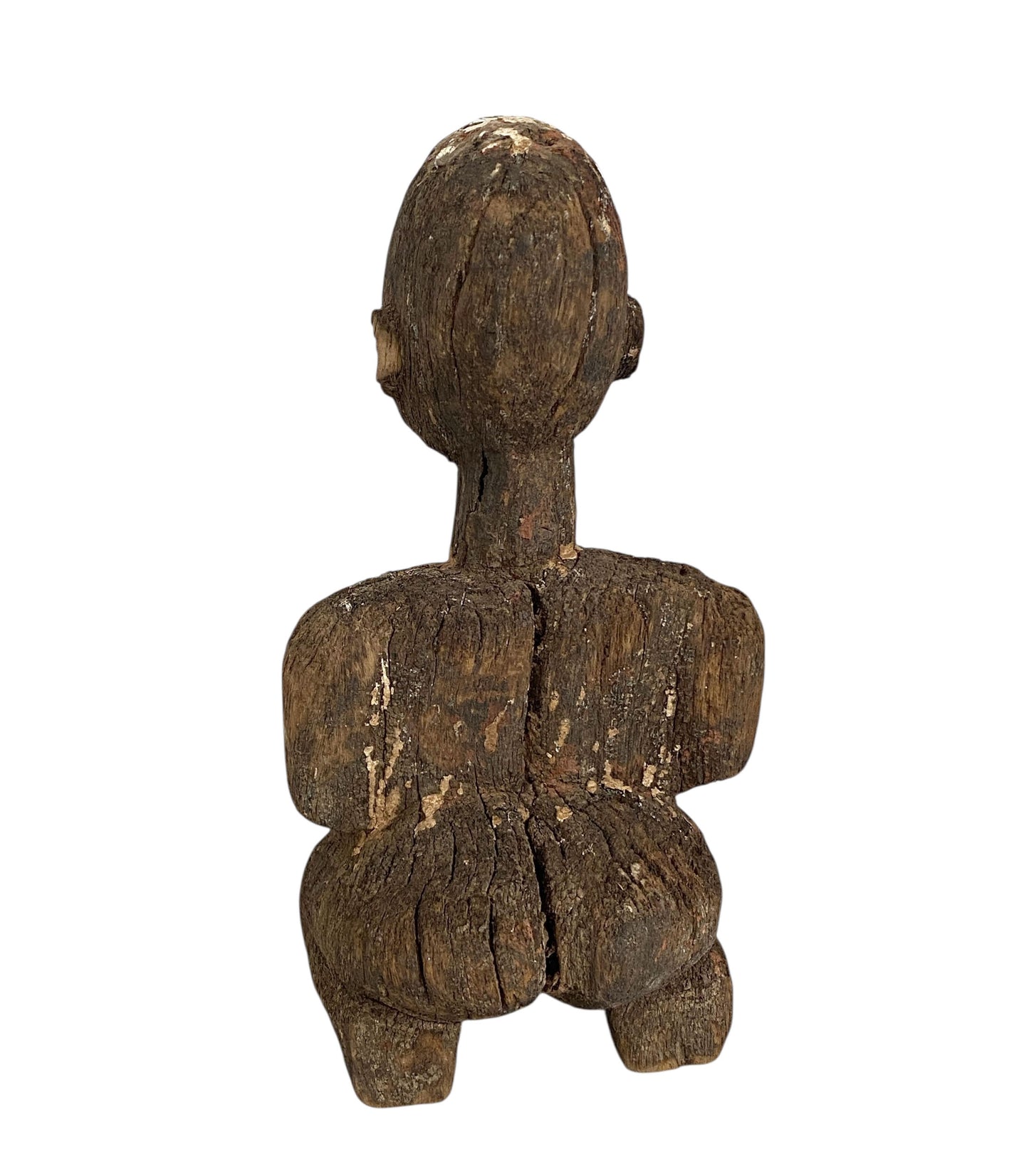 #558 Stunning Carving Old Lobi Pregnant  Sculpture Burkina Faso 10" H