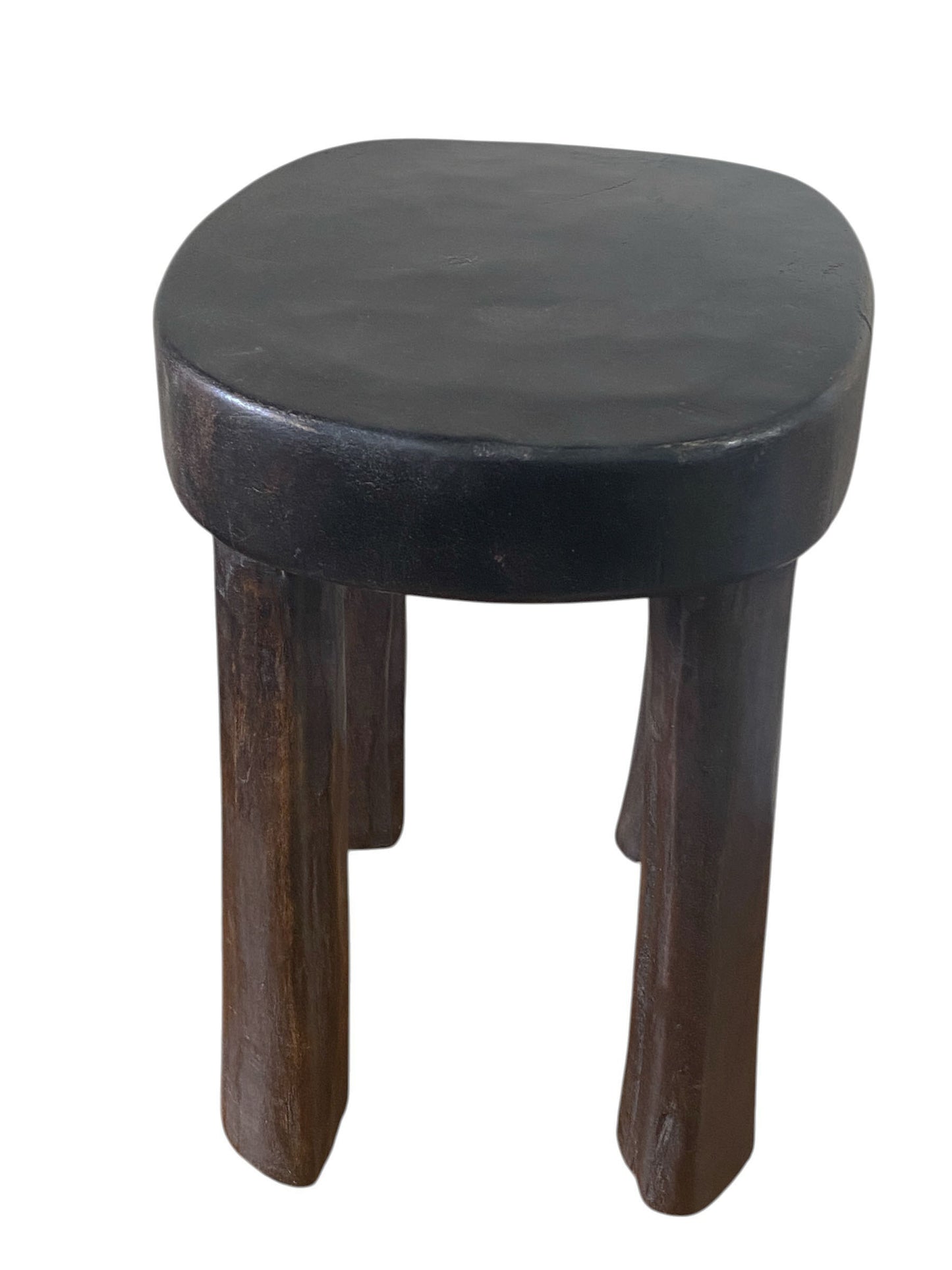 #1187 African Vintage Carved Wood Milk Stool Hehe Gogo People Tanzania 10.75" H