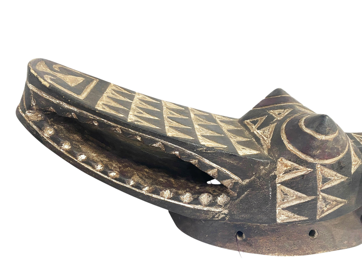 #1129 Vintage  African Crocodile Bobo Mask Burkina Faso 30" W
