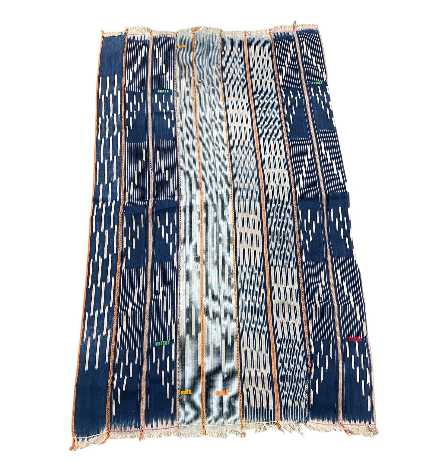 #526 Vintage Hand woven Baule Textile Ivory Coast 58"