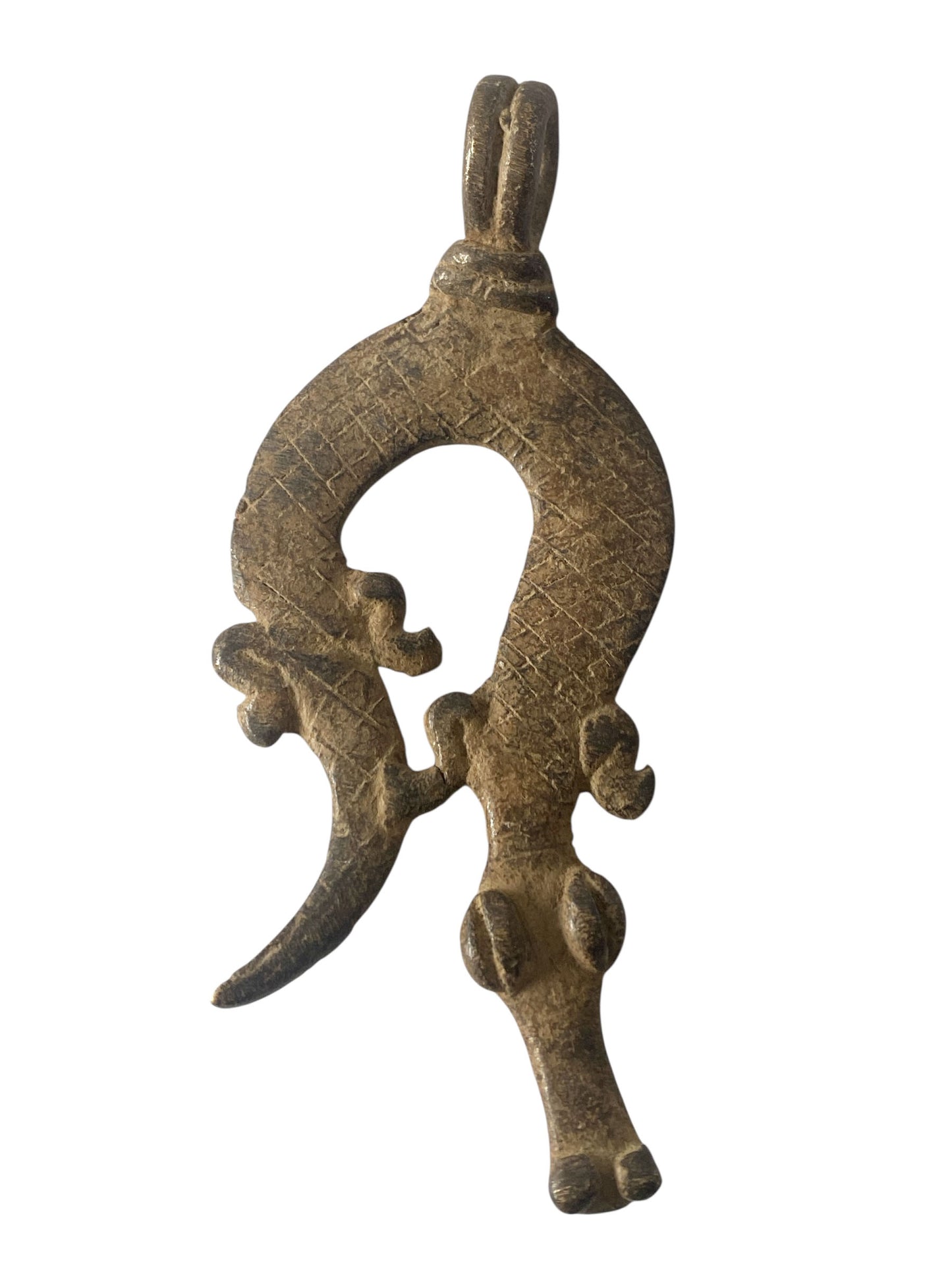 #1193 Vtg Set of Two Gan Bronze Amulet Pendant/Gold Weight /  Burkina Faso