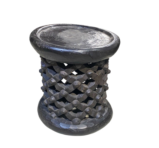 #2107  Vintage  African Bamileke Spider Stool/Table 13.5" Diameter