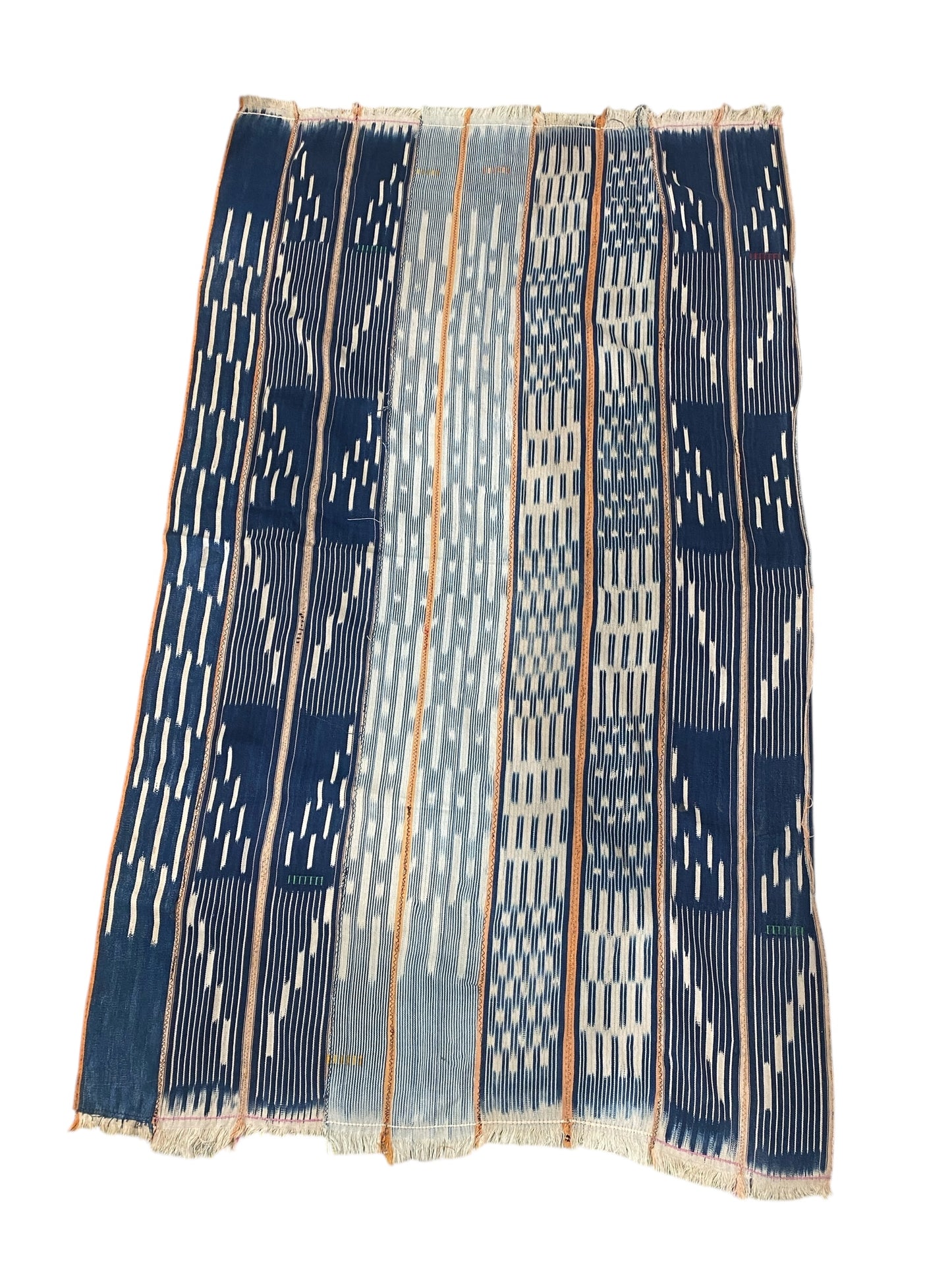 #526 Vintage Hand woven Baule Textile Ivory Coast 58"