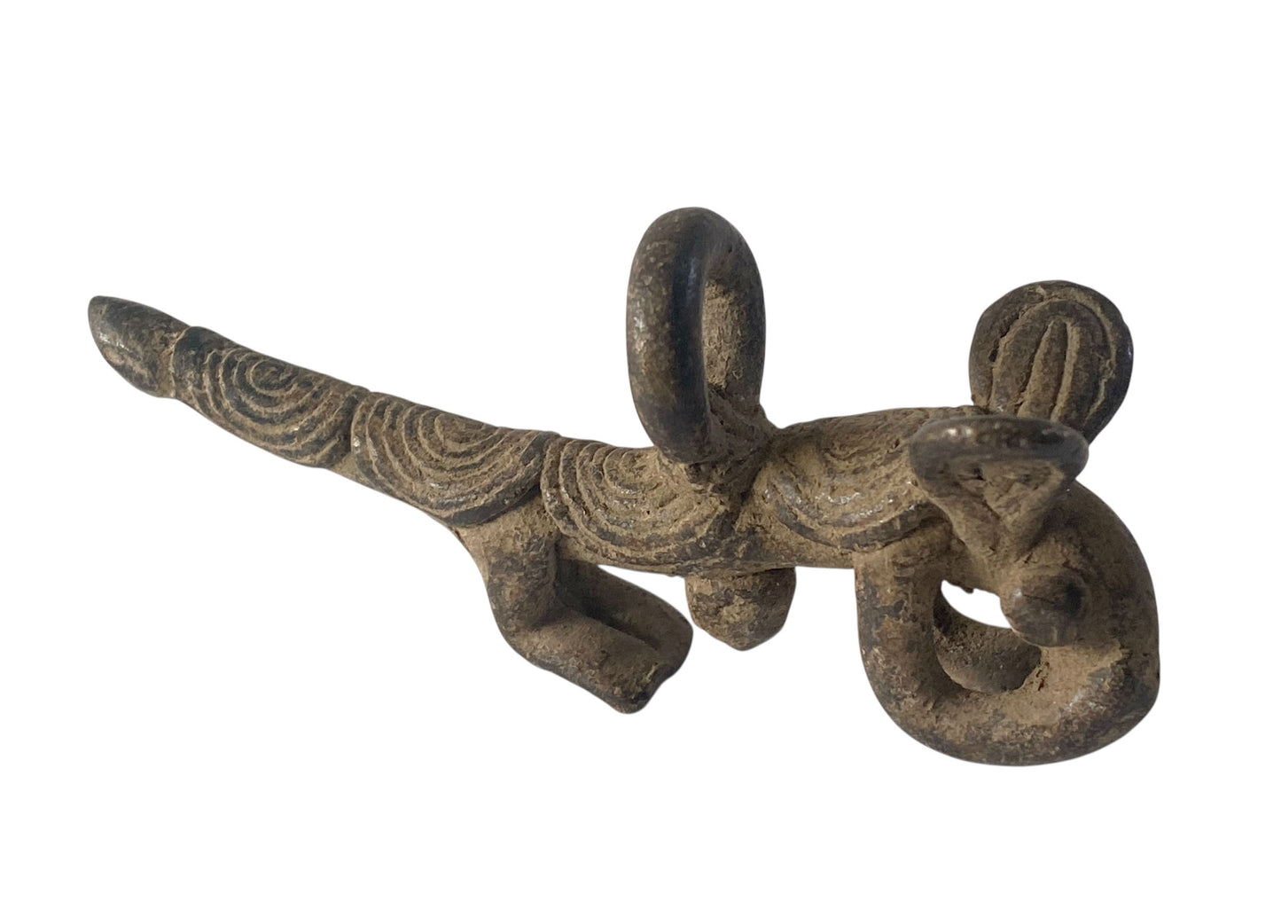 #1199 Vtg Set of Two Gan Bronze Amulet Pendant/Gold Weight /  Burkina Faso