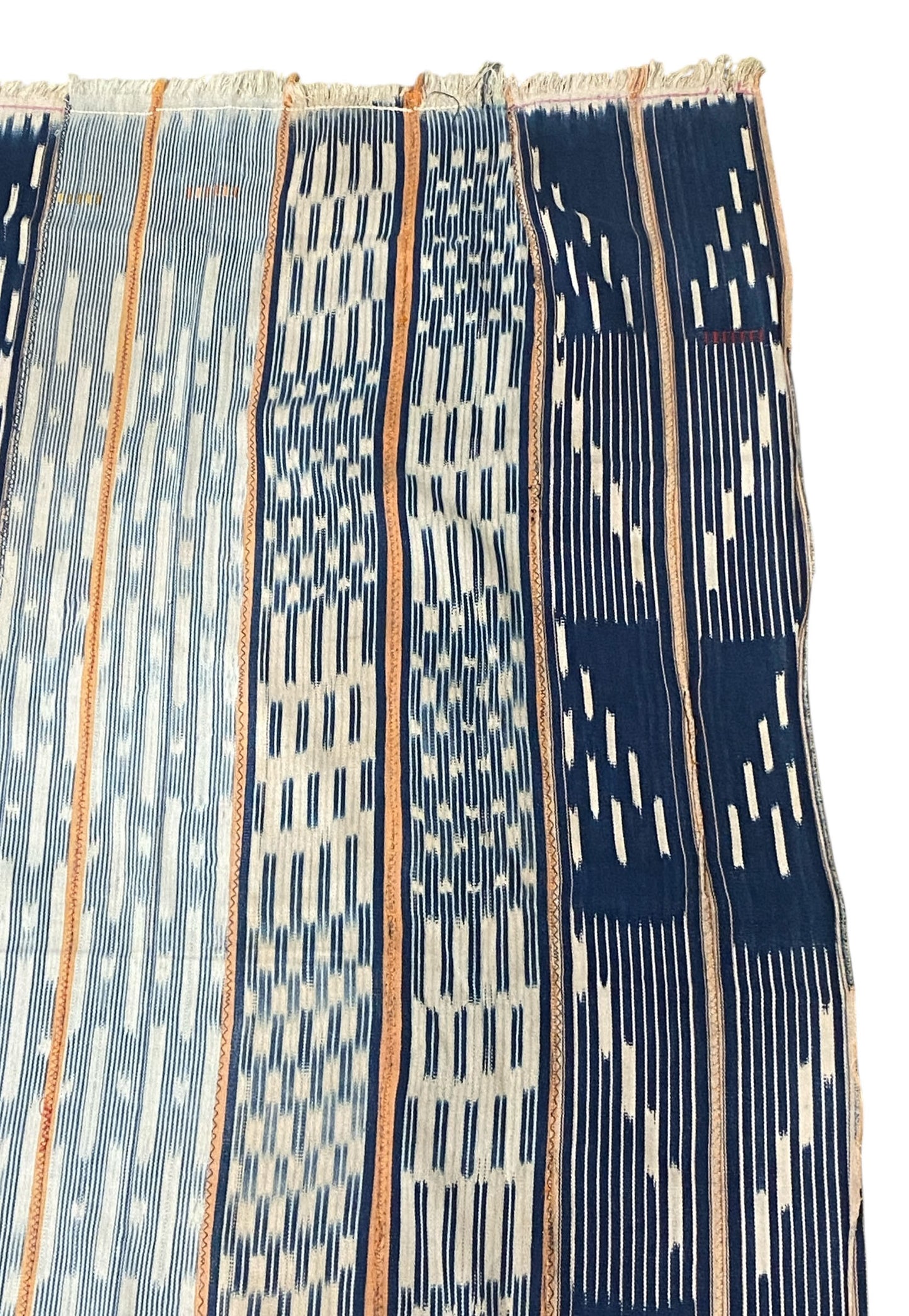 #526 Vintage Hand woven Baule Textile Ivory Coast 58"