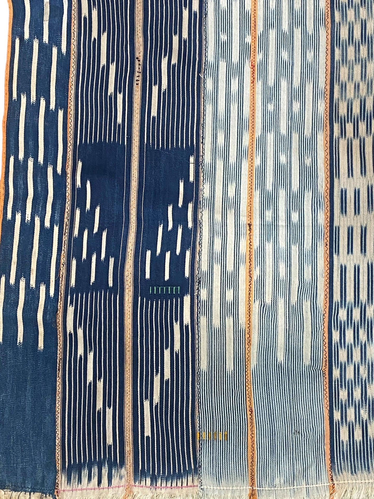 #526 Vintage Hand woven Baule Textile Ivory Coast 58"