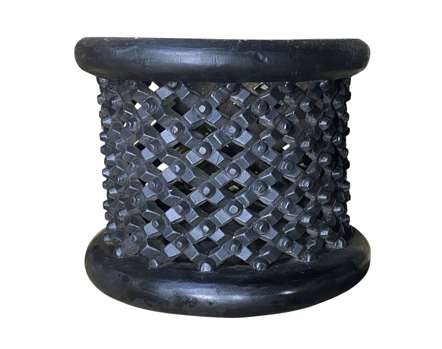 #6675  Vintage  African Bamileke Spider Stool/Table 21" Diameter