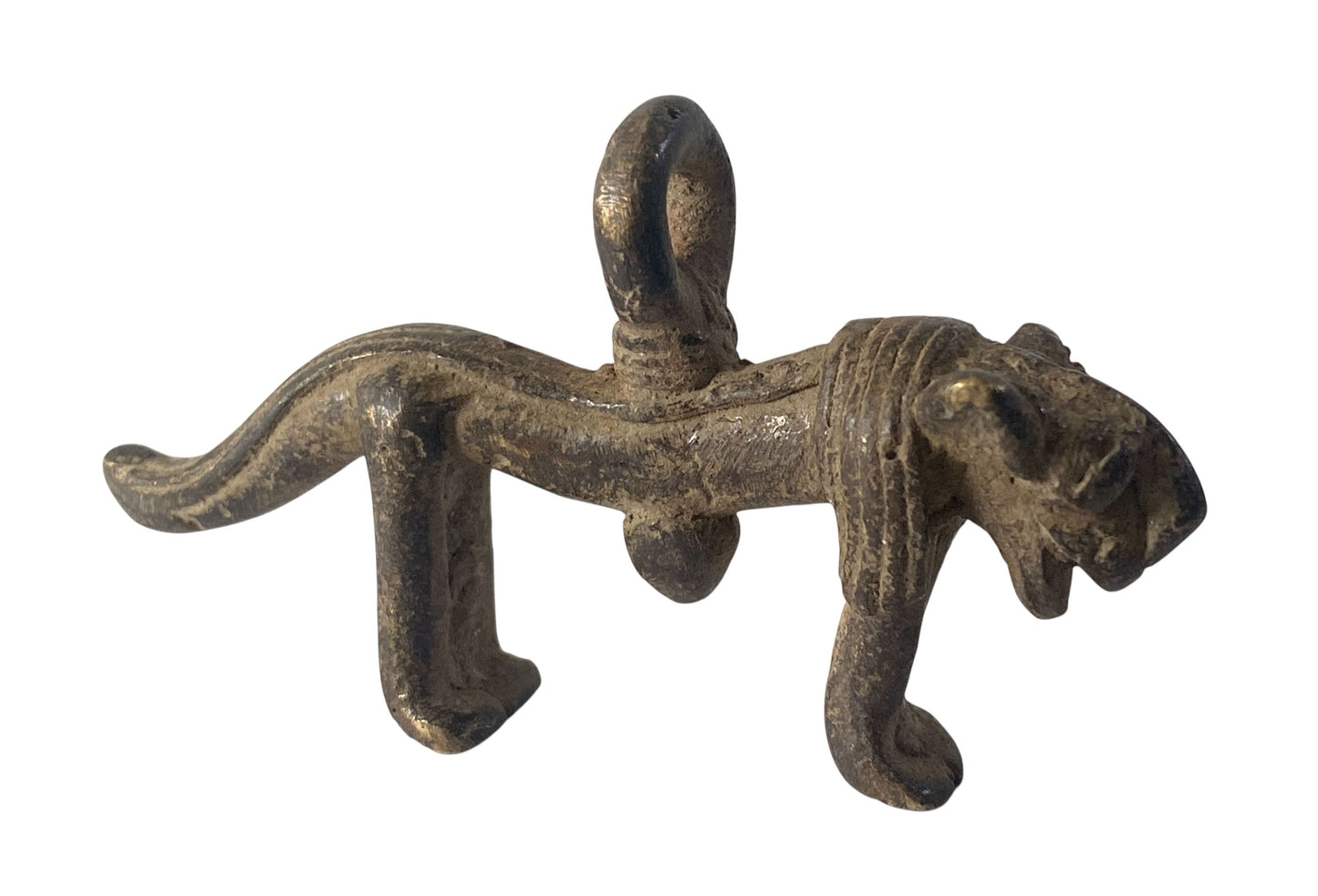 #1199 Vtg Set of Two Gan Bronze Amulet Pendant/Gold Weight /  Burkina Faso