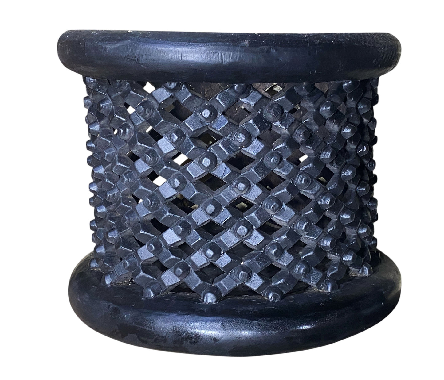 #6675  Vintage  African Bamileke Spider Stool/Table 21" Diameter