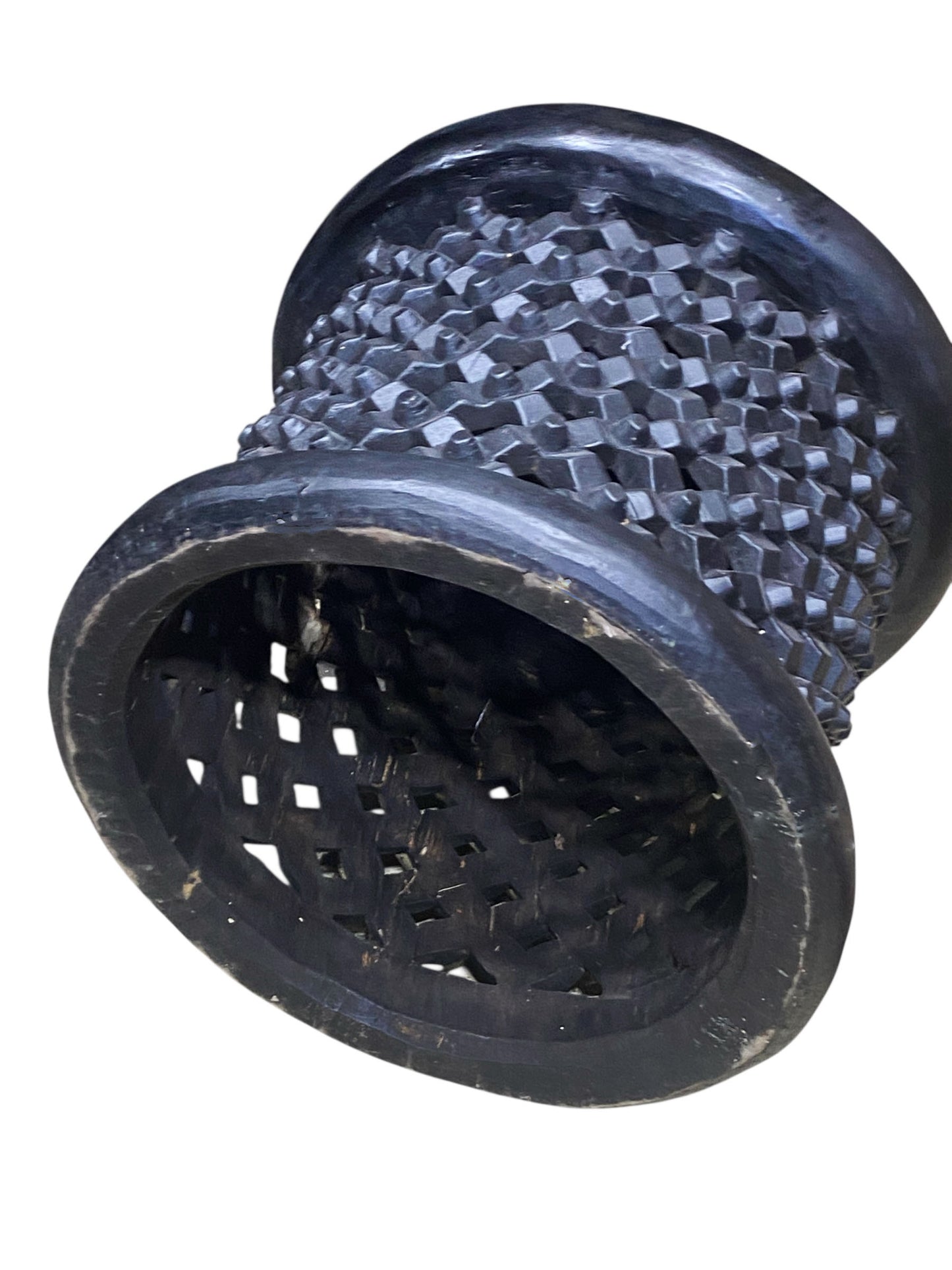 #6675  Vintage  African Bamileke Spider Stool/Table 21" Diameter