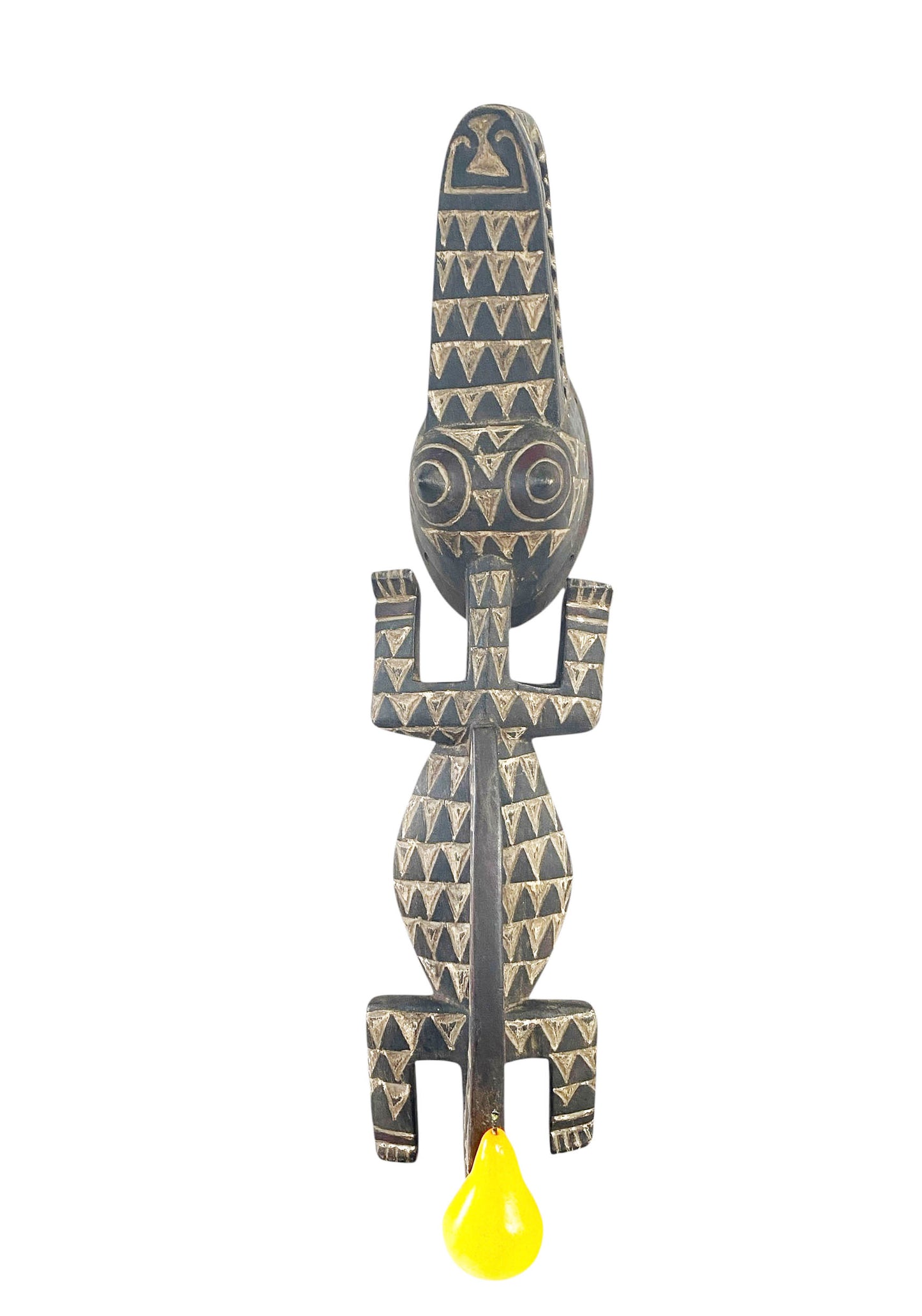 #1129 Vintage  African Crocodile Bobo Mask Burkina Faso 30" W