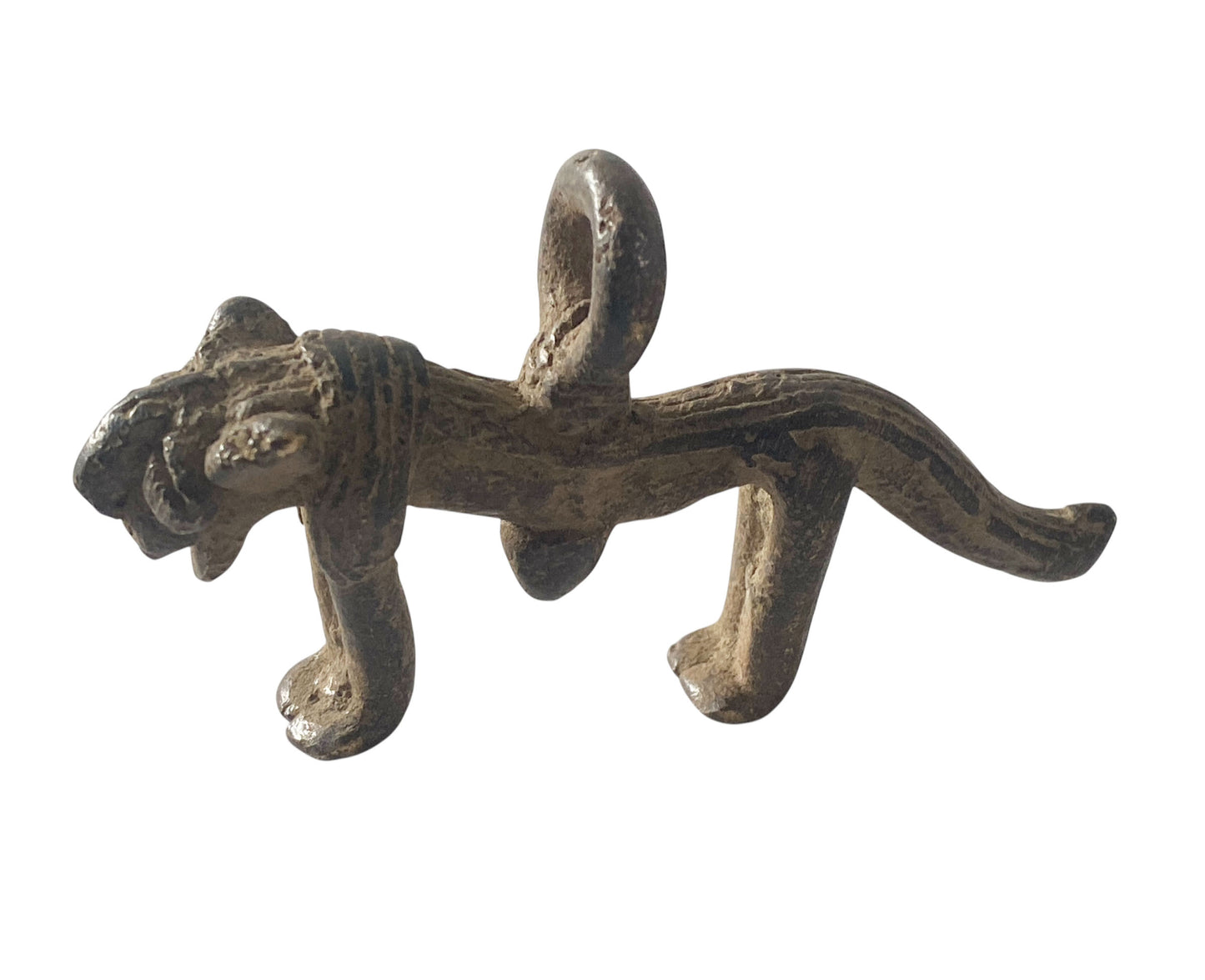 #1199 Vtg Set of Two Gan Bronze Amulet Pendant/Gold Weight /  Burkina Faso