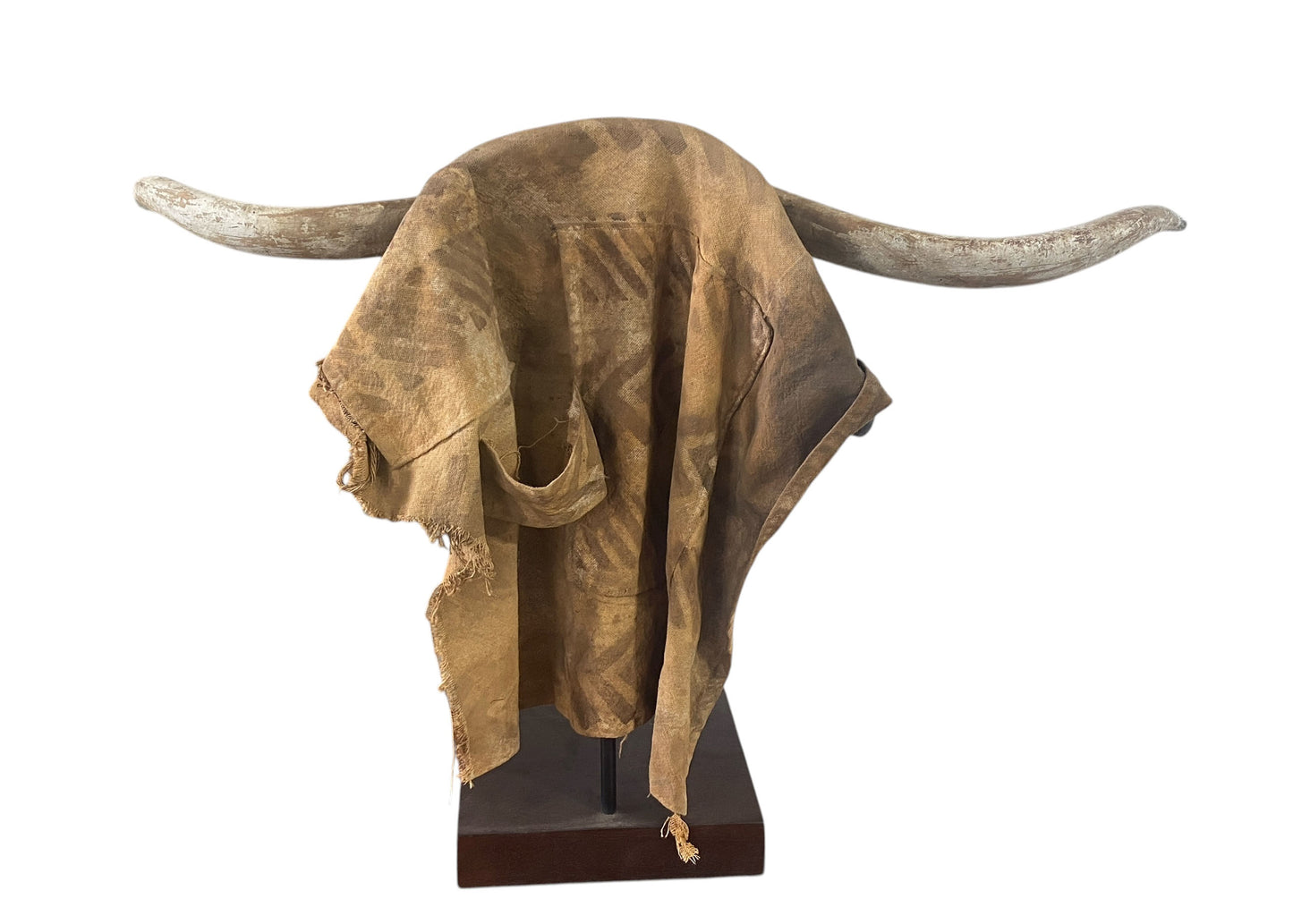 #1134 Dugn'Be Bull Helmet Mask W/Iron stand  Bidjogo GUINEA BISSAU