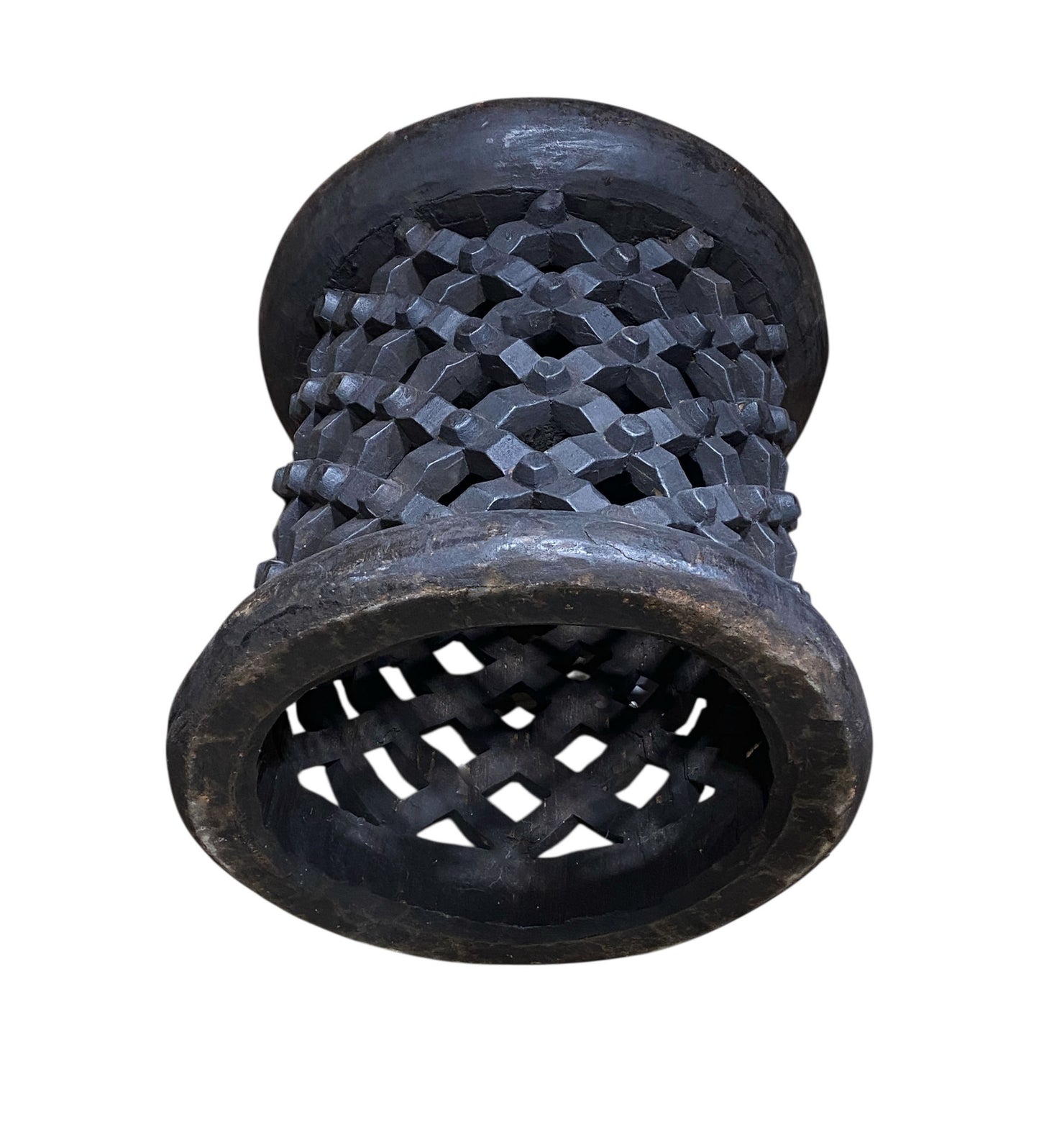 #5441  Old African Bamileke Spider Stool/Table 16" H