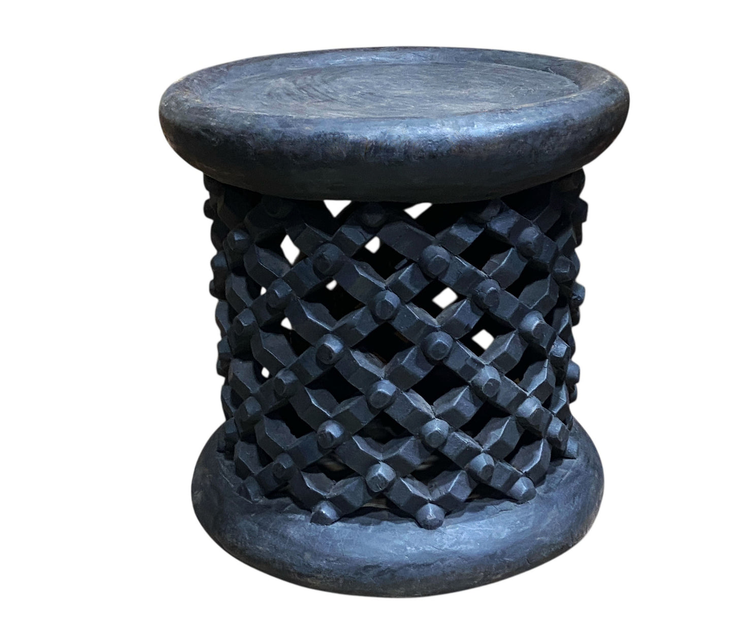 #5441  Old African Bamileke Spider Stool/Table 16" H