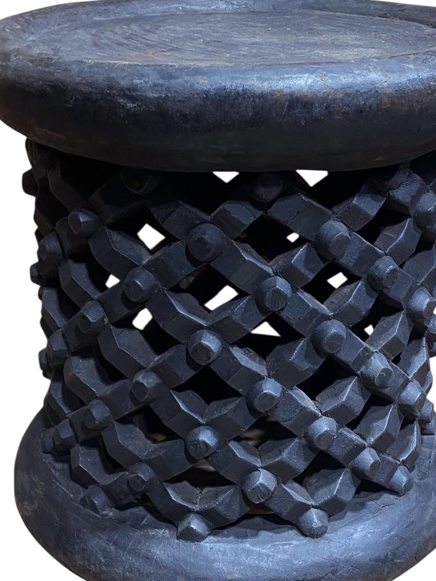 #5441  Old African Bamileke Spider Stool/Table 16" H