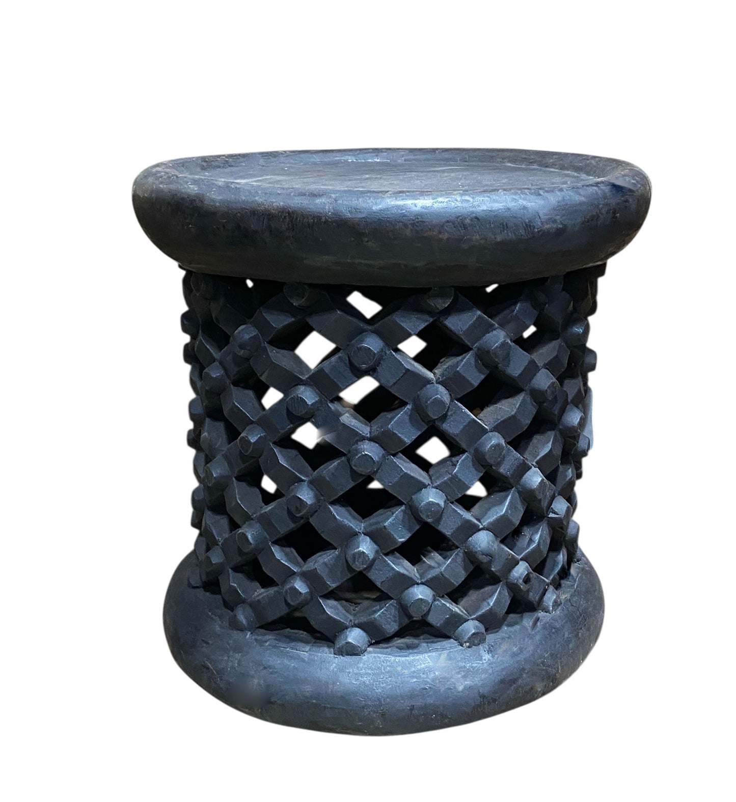 #5441  Old African Bamileke Spider Stool/Table 16" H