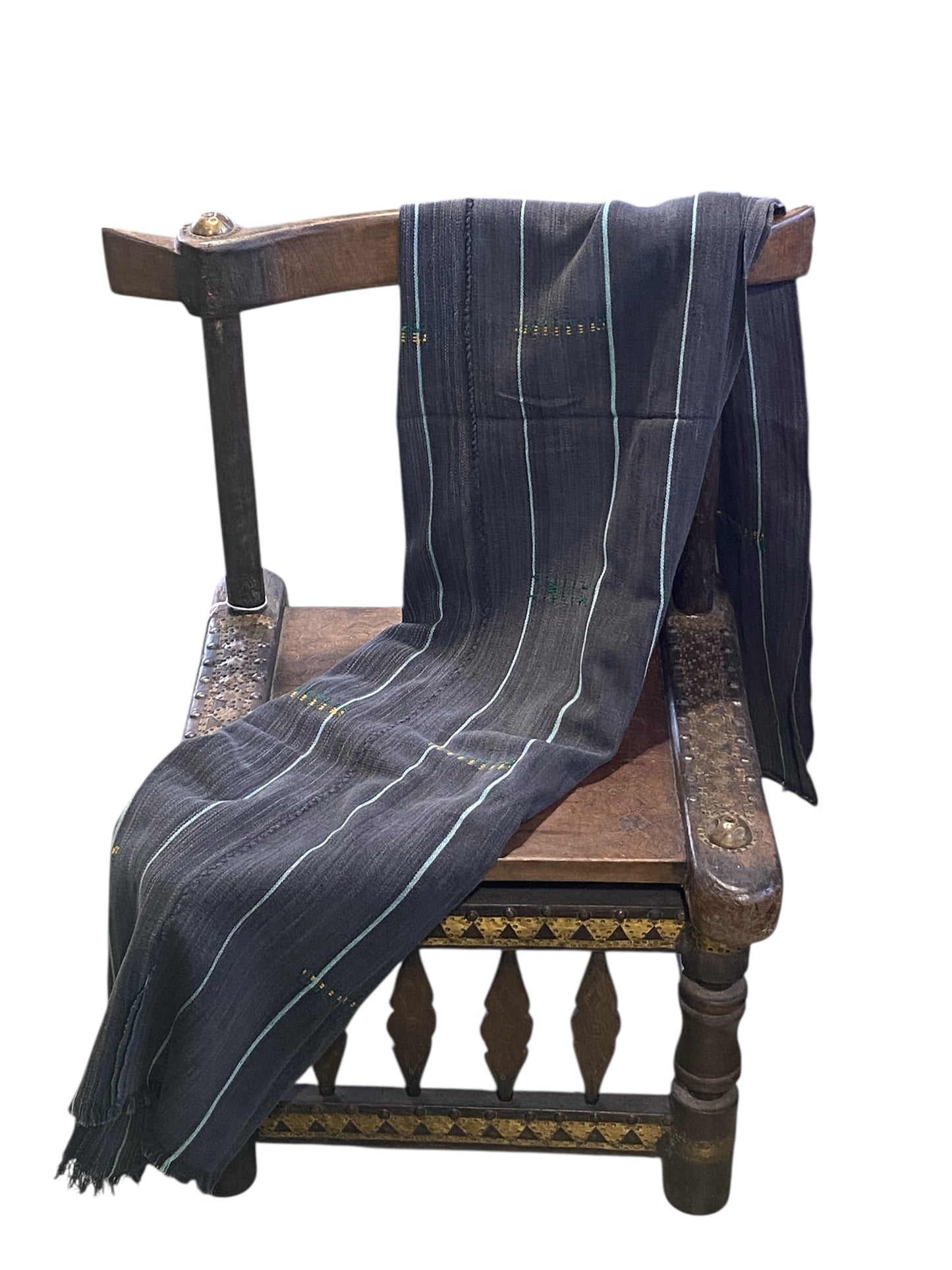 # 525 Fine handwoven Black Cloth - Mossi Tribe Burkina Faso 58"