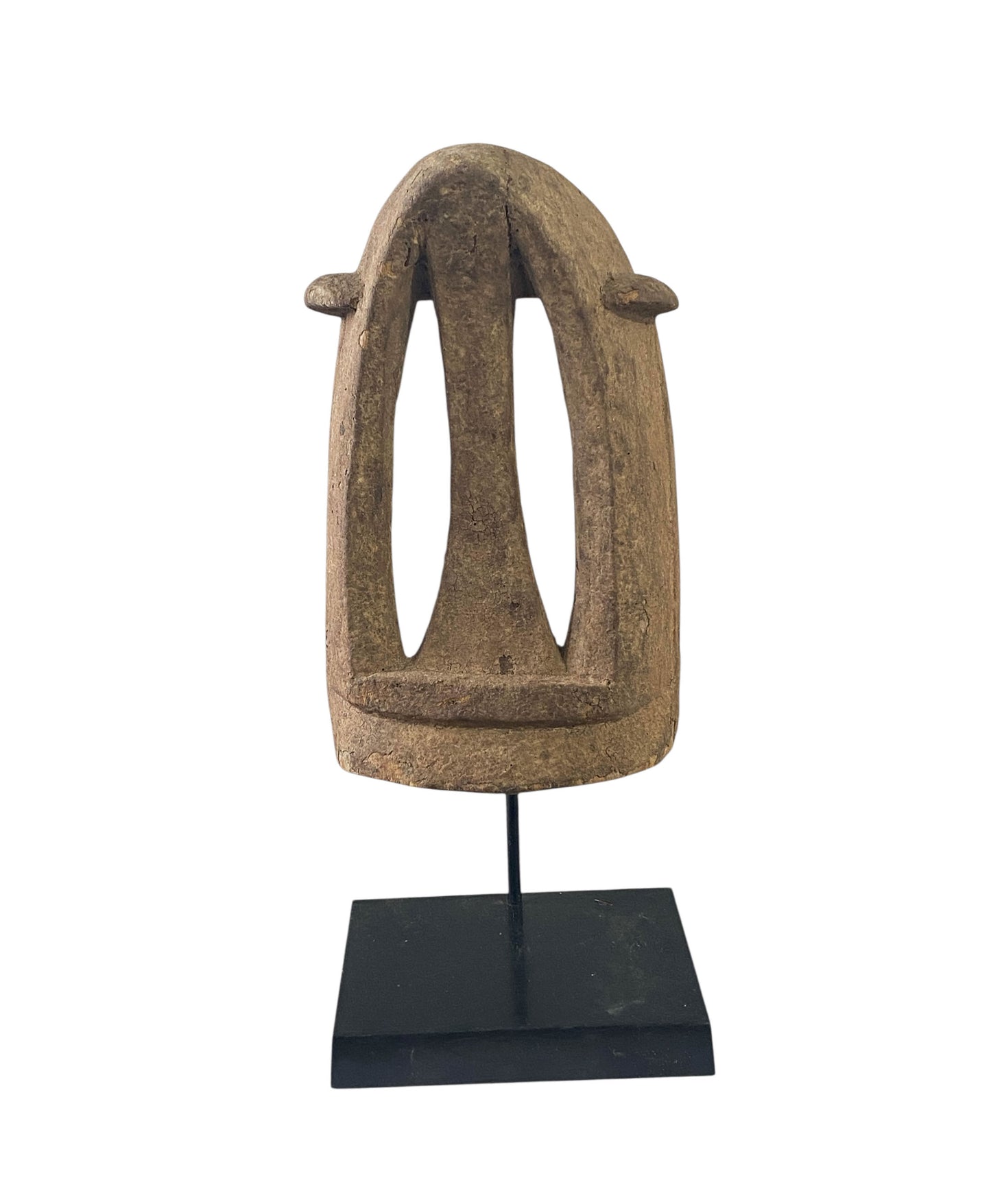 #1154 Vintage Dogon Tribe Carved Wooden Monkey  Mask 17" H on Stand