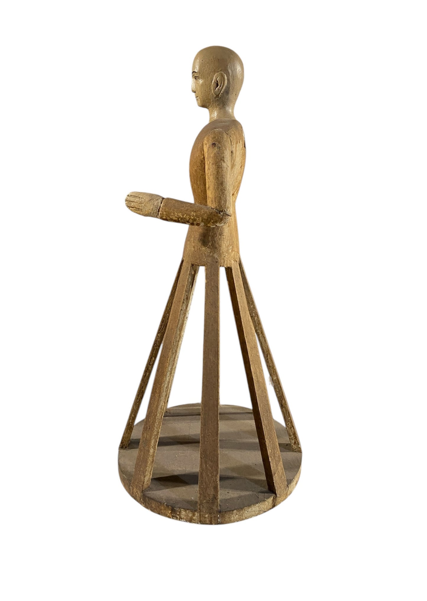 #73/5619 Vintage  Carved wood Cage Doll 30.5" H