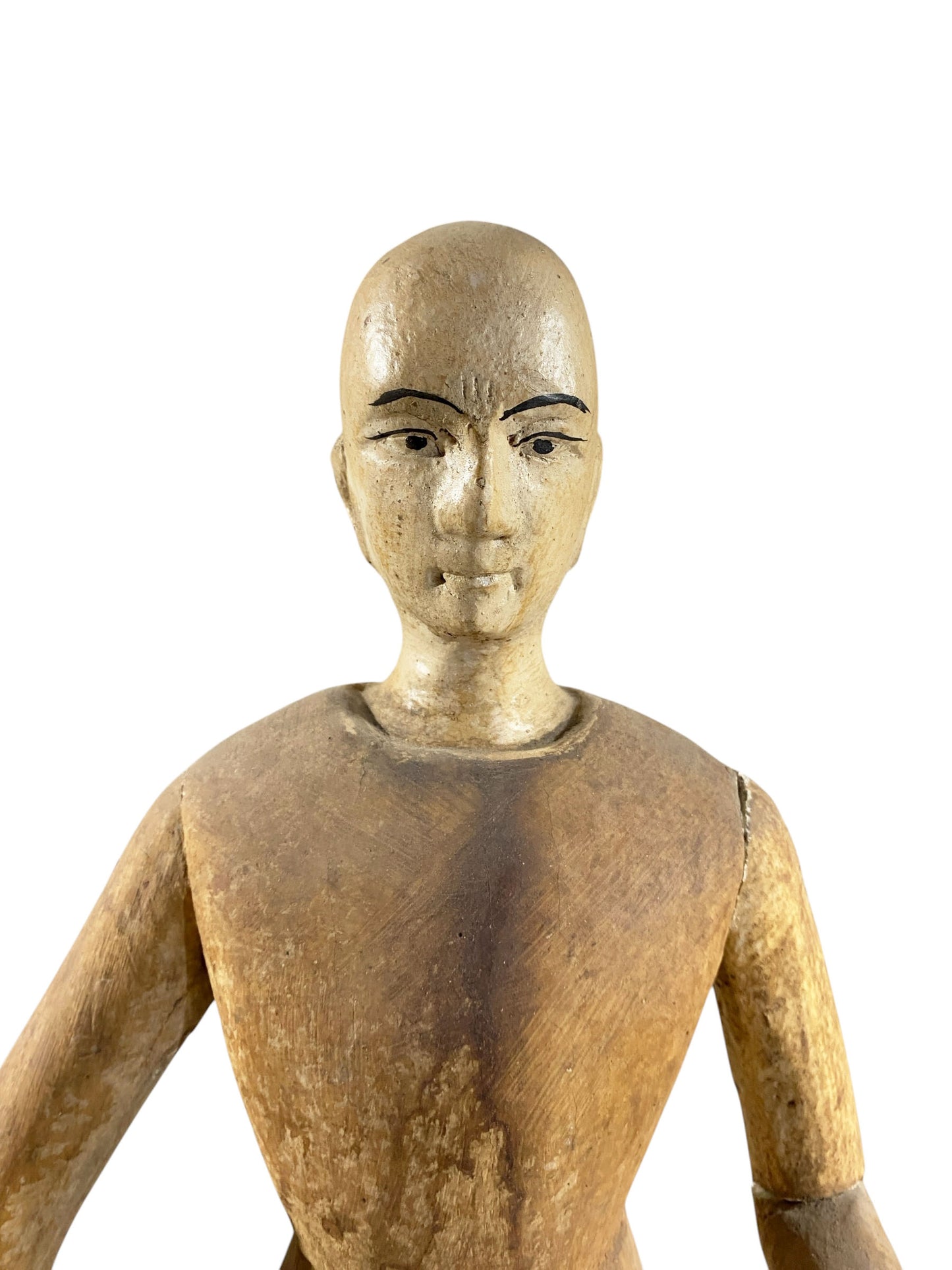 #73/5619 Vintage  Carved wood Cage Doll 30.5" H