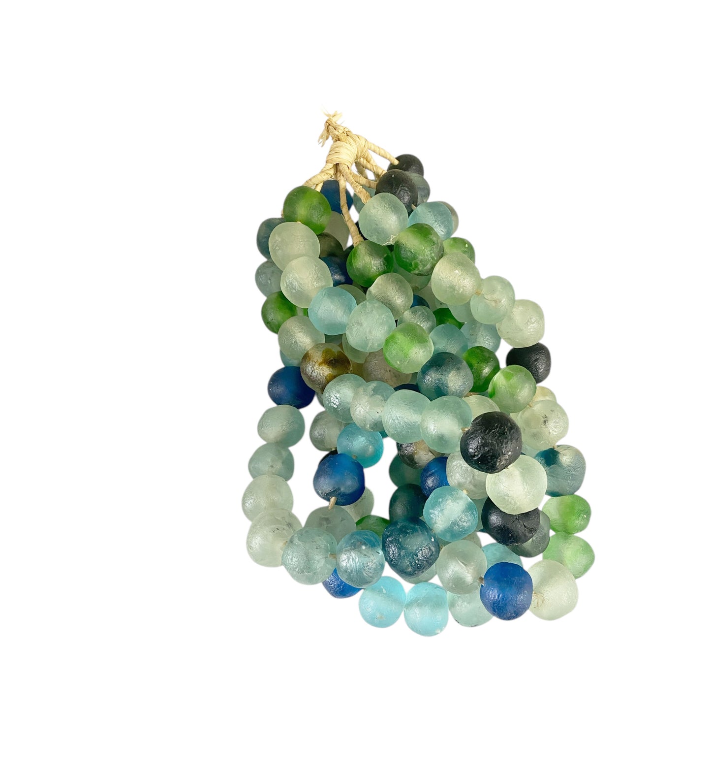 #1206 African Jumbo Glass Mixed Trading Beads Necklace Set of Five