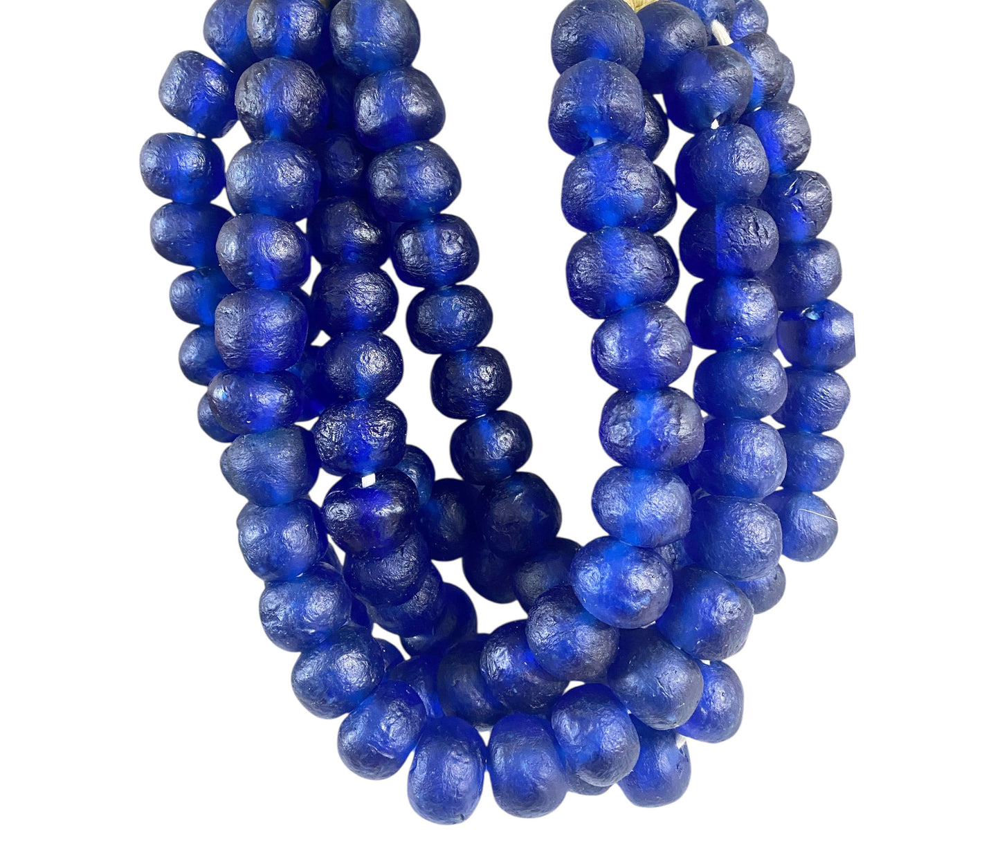 #1207 African Jumbo Glass Trading Beads Necklace Set of Five