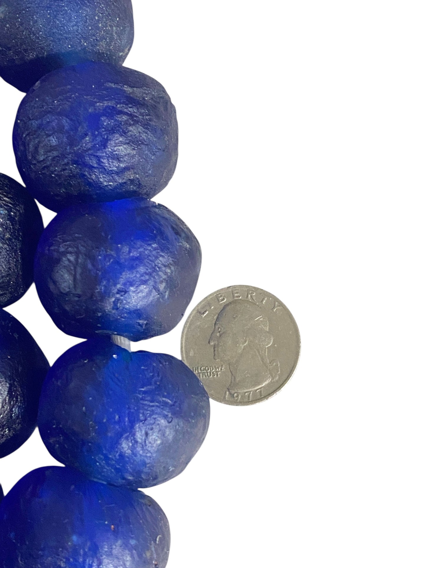 #1207 African Jumbo Glass Trading Beads Necklace Set of Five