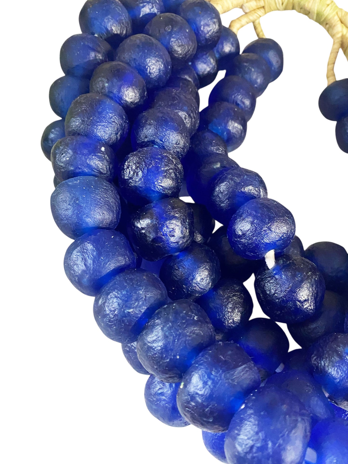 #1207 African Jumbo Glass Trading Beads Necklace Set of Five