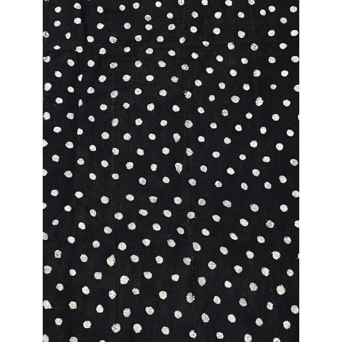 # #4065 African Black and White Mud Cloth Textile / Blanket 65" by 39"