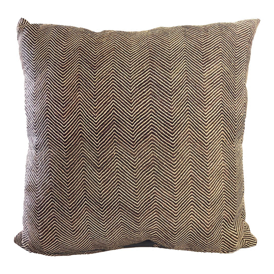 #243 Vintage LG  African Tribal Kuba Kasai Velvet Raffia Textile Pillow  22.5" by 23"