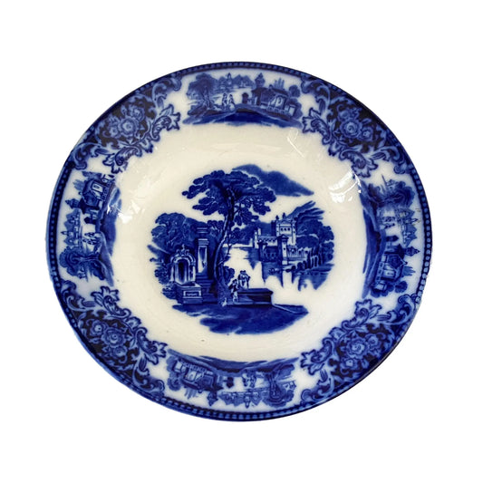 #3891 Antique Flow Blue Plate W. H. Grindley Co. England “Shanghai”