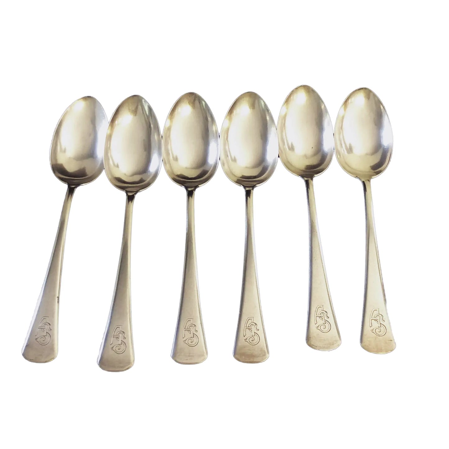 #213 European Coin Silver Serving Spoons - Set of 6