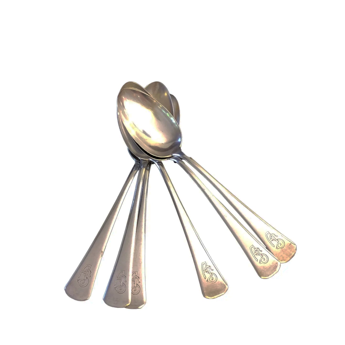 #213 European Coin Silver Serving Spoons - Set of 6