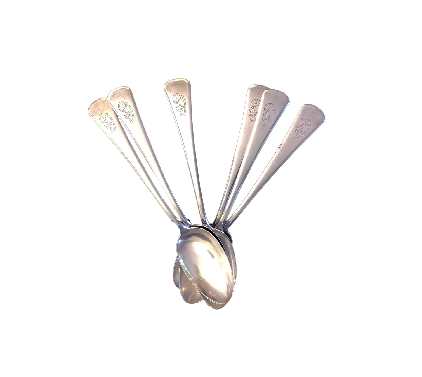 #213 European Coin Silver Serving Spoons - Set of 6